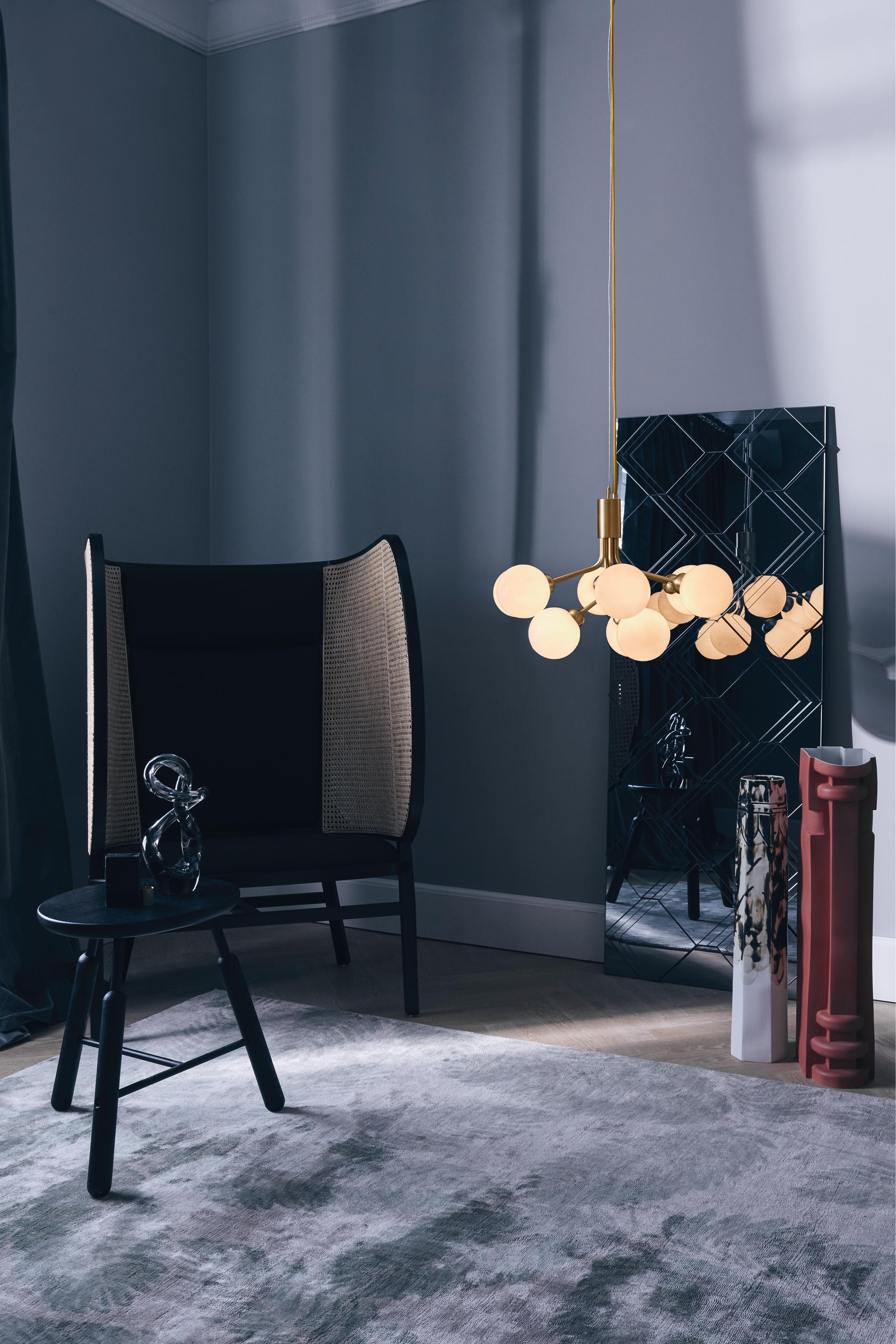 Lampa wisząca APIALES 9 mosiężny z opalowym szkłem - Image 9