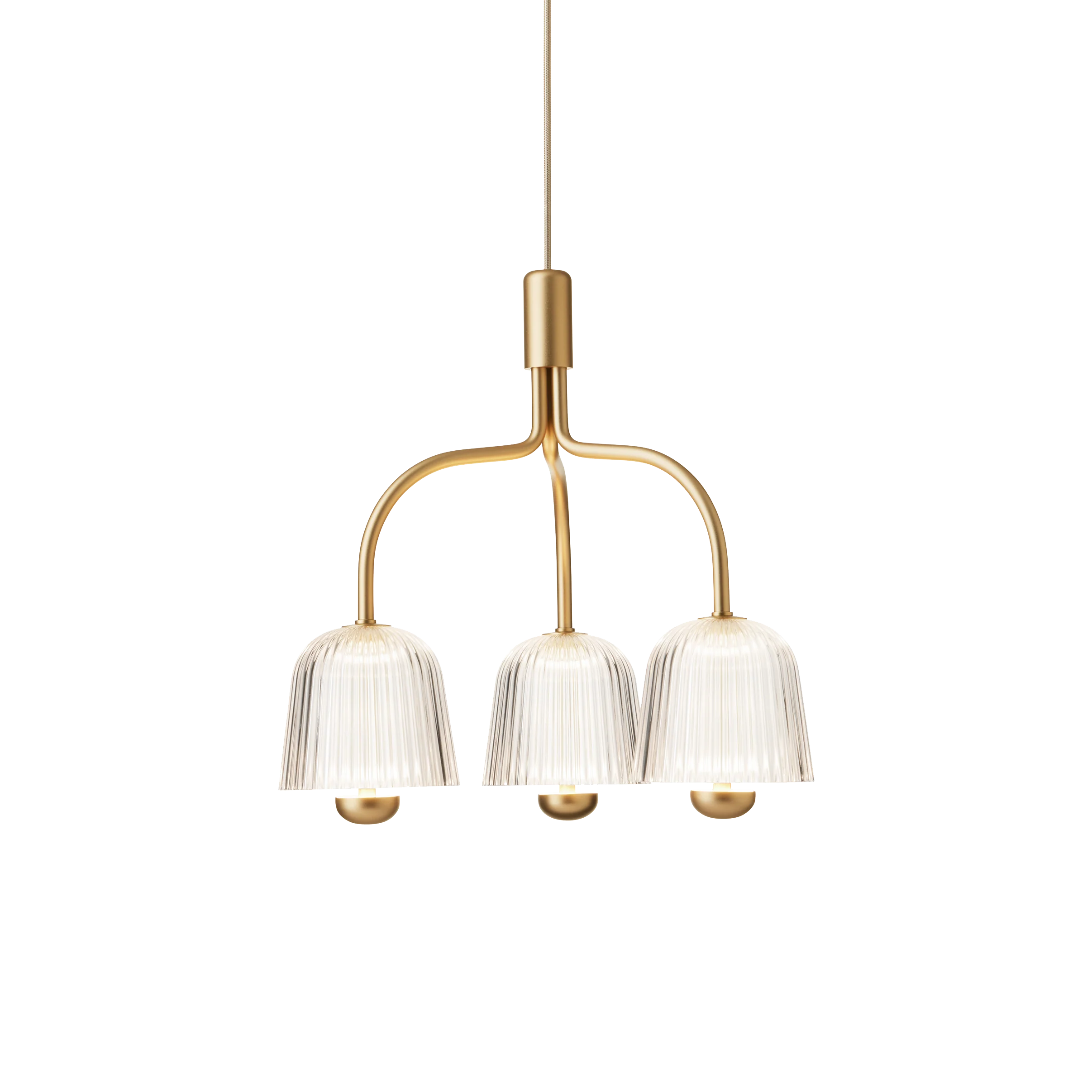 Lampa wisząca ASTEEA 3 złoty z transparentnym