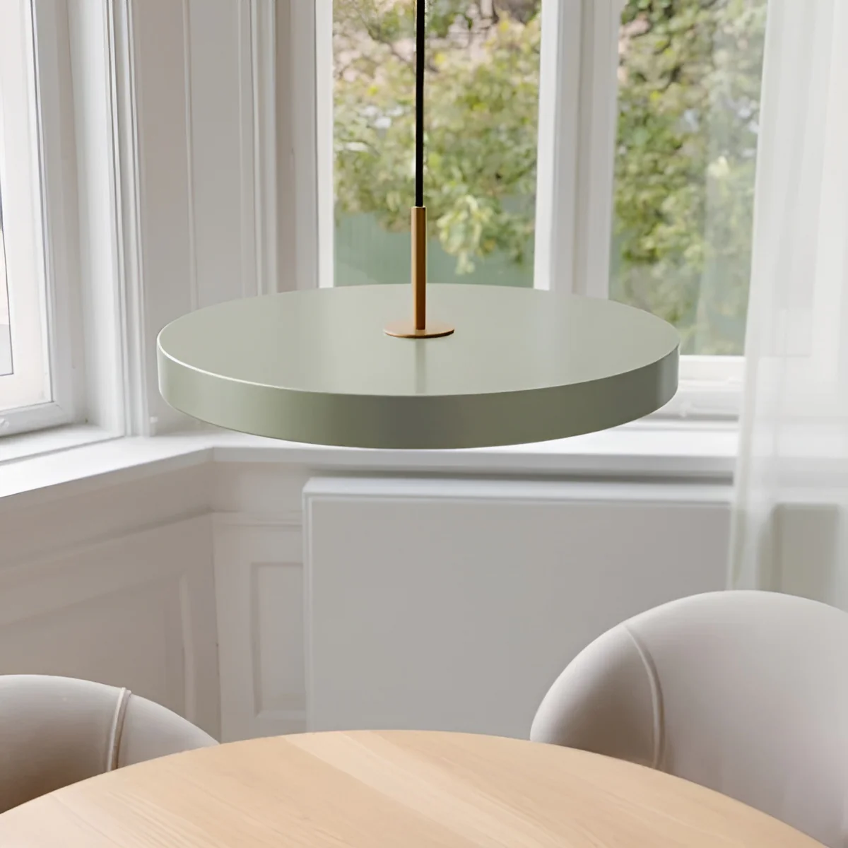 Lampa wisząca ASTERIA PLUS oliwkowy ze złotą wstawką - Image 3