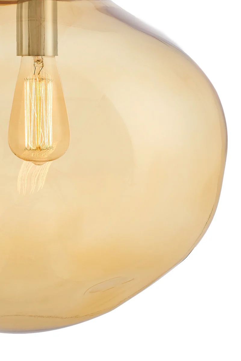 Lampa wisząca AVIA bursztynowy ze srebrnym wykończeniem - Image 8