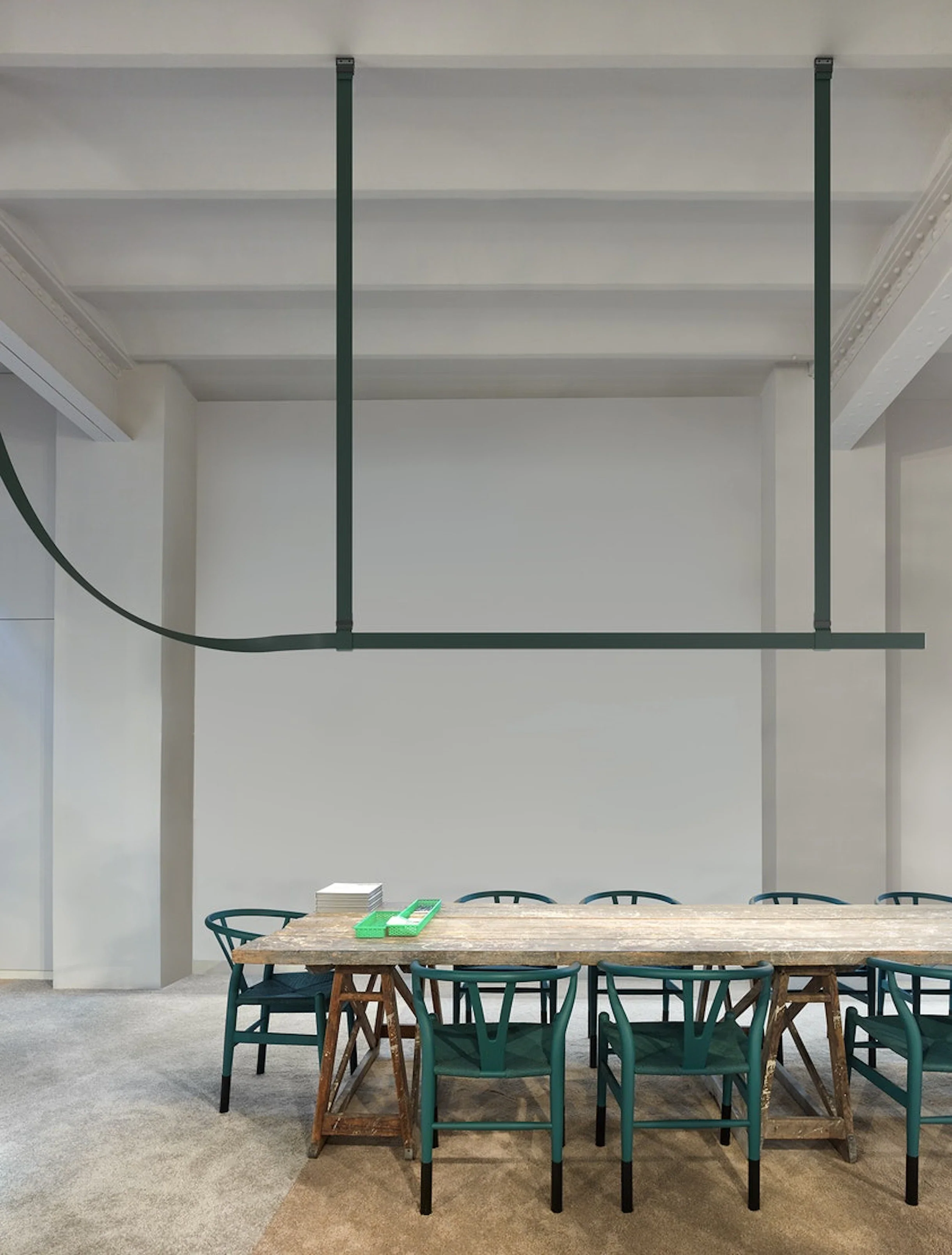 Lampa wisząca BELT zielona skóra - Image 2