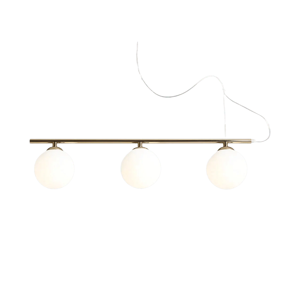 Lampa wisząca BERYL GLASS TRIO złoty