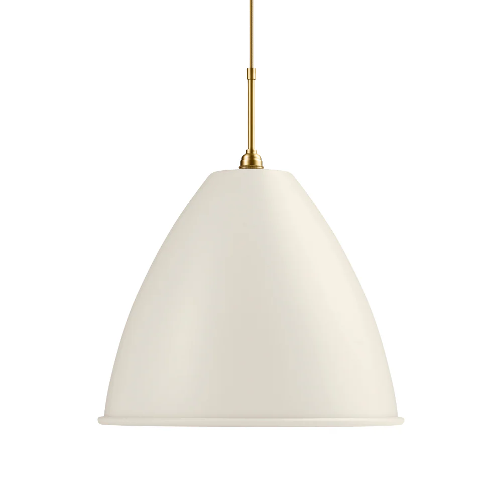 Lampa wisząca BESTLITE BL9 mosiądz z kremowym kloszem