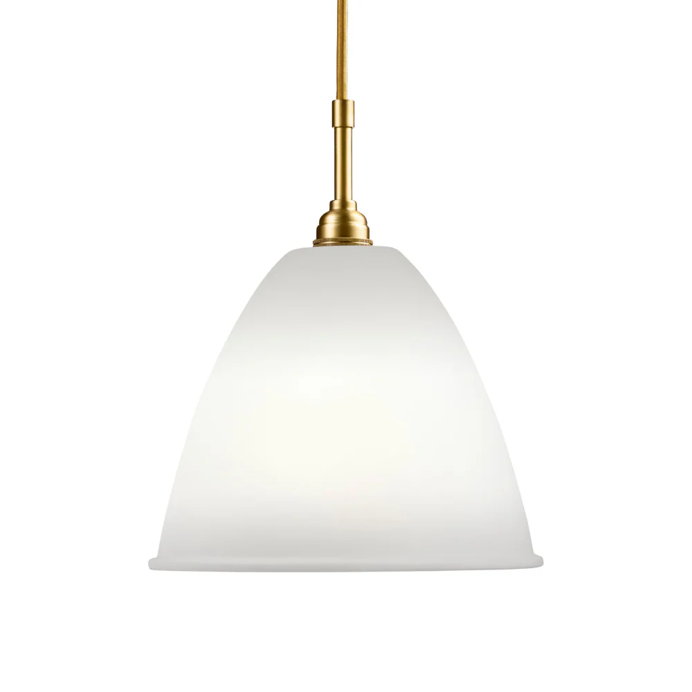 Lampa wisząca BESTLITE BL9 mosiądz z porcelanowym kloszem