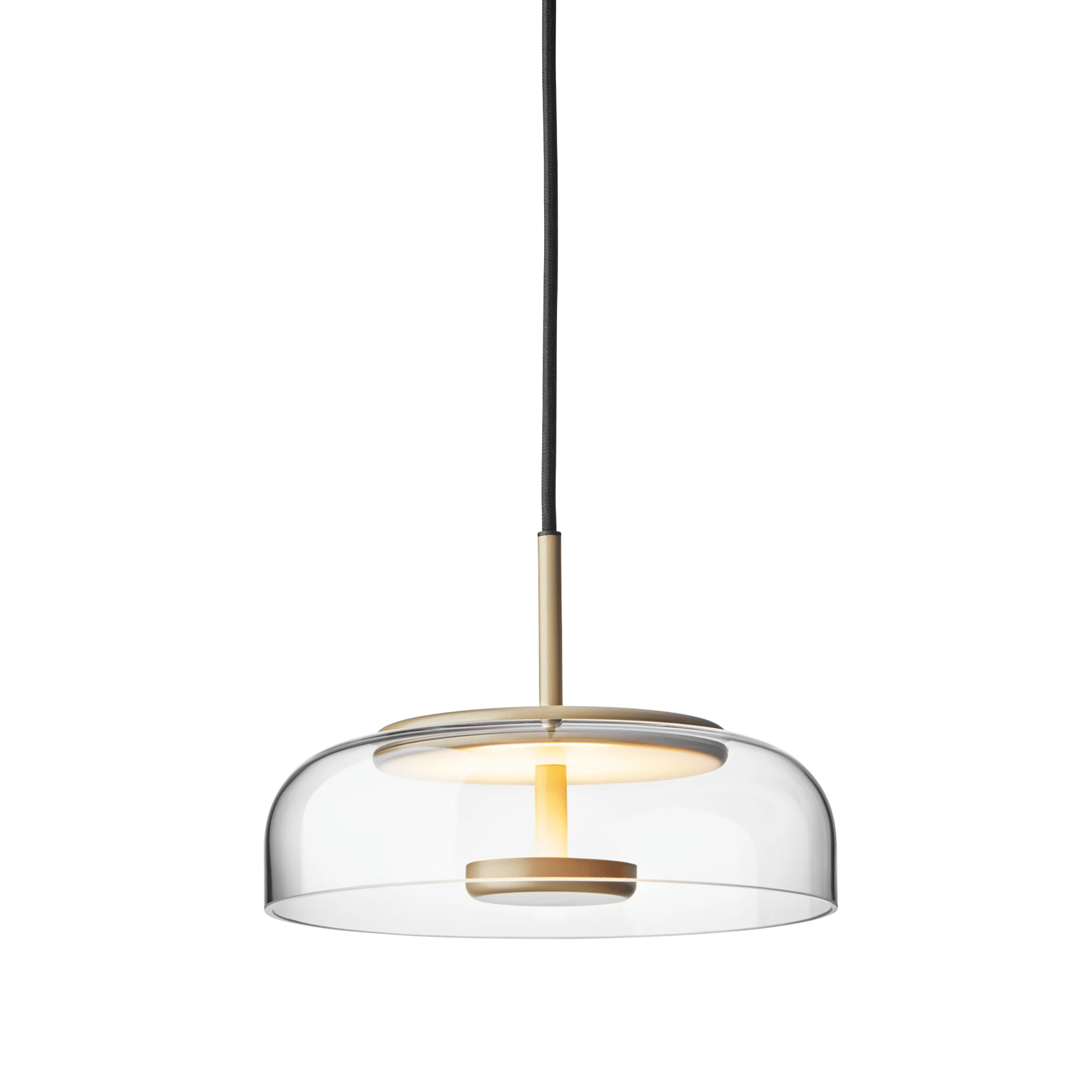 Lampa wisząca BLOSSI złoty z transparentnym szkłem