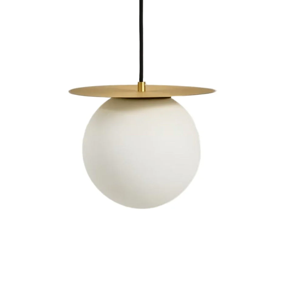 Lampa wisząca z tarczą BRISIA szczotkowany mosiądz