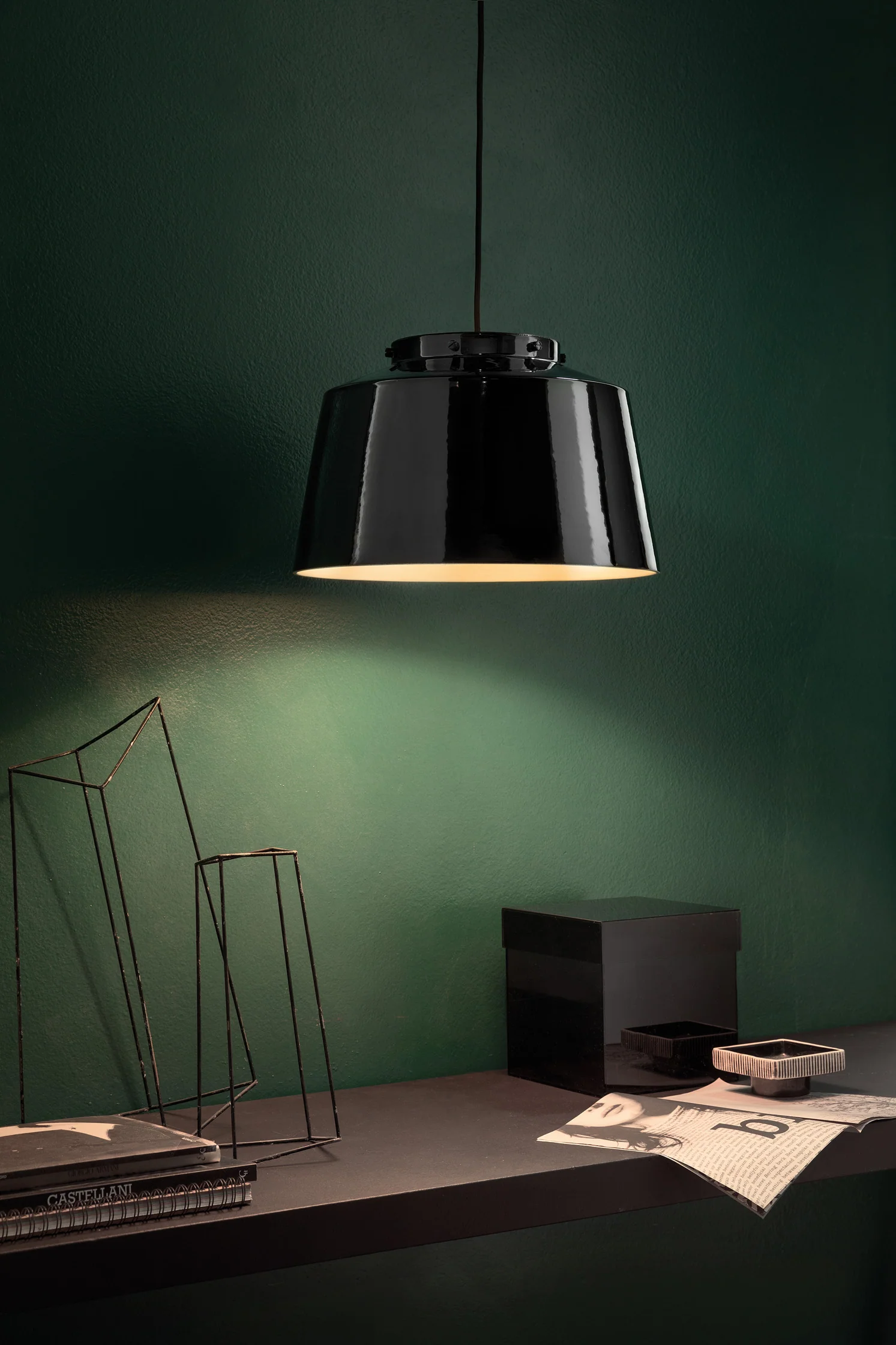 Lampa wisząca ceramiczna 50's czarny - Image 2