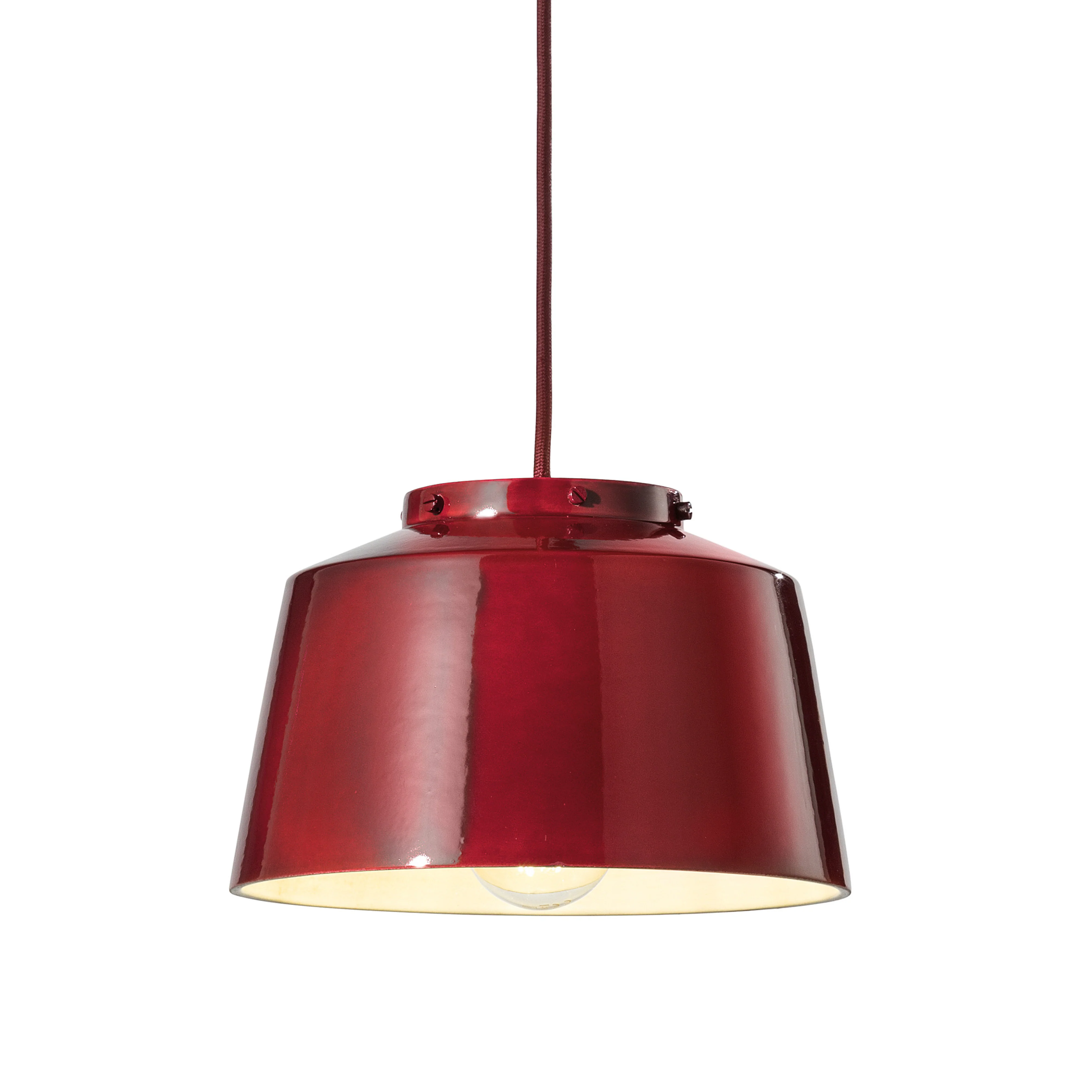 Lampa wisząca ceramiczna 50's czerwony