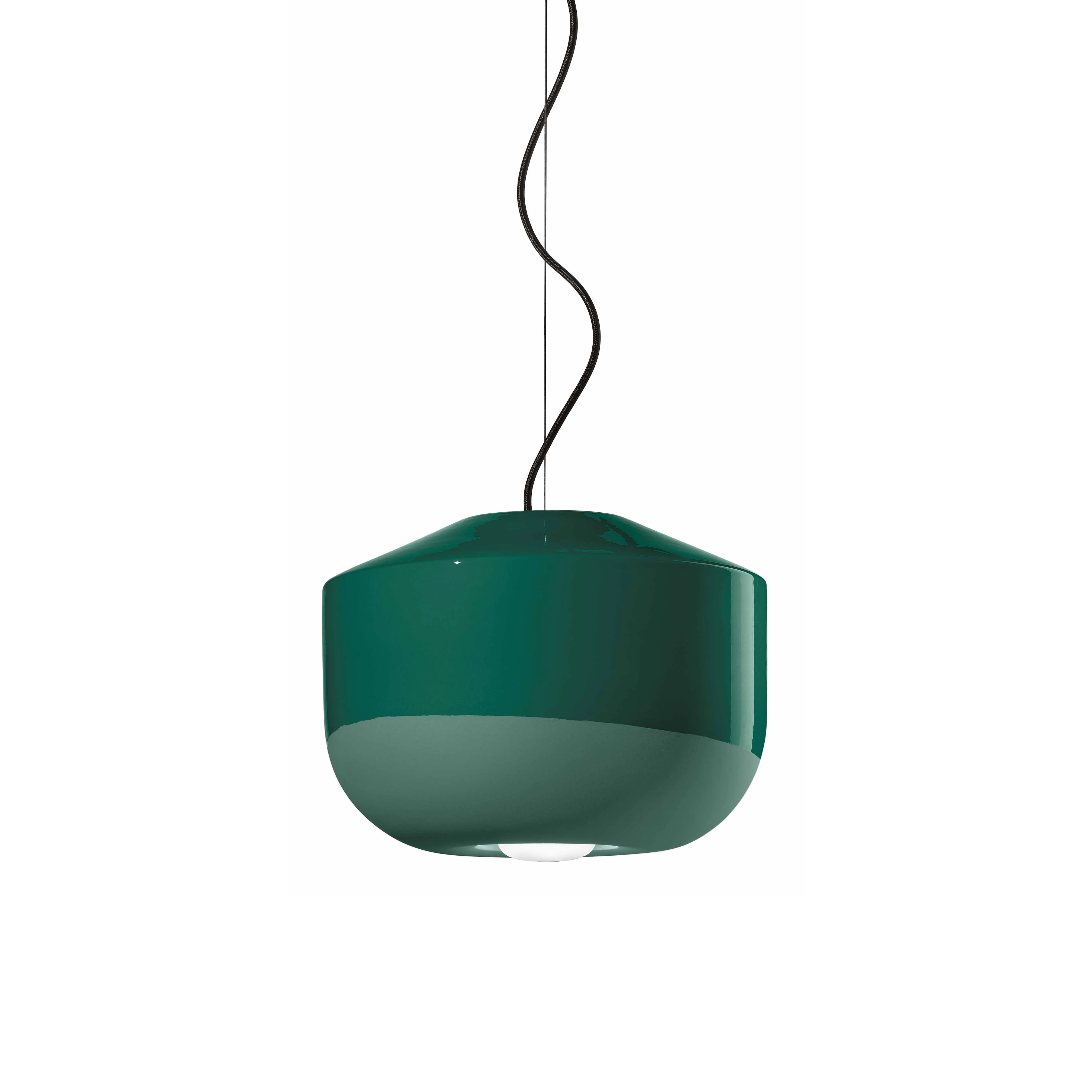 Lampa wisząca ceramiczna BELLOTA butelkowa zieleń