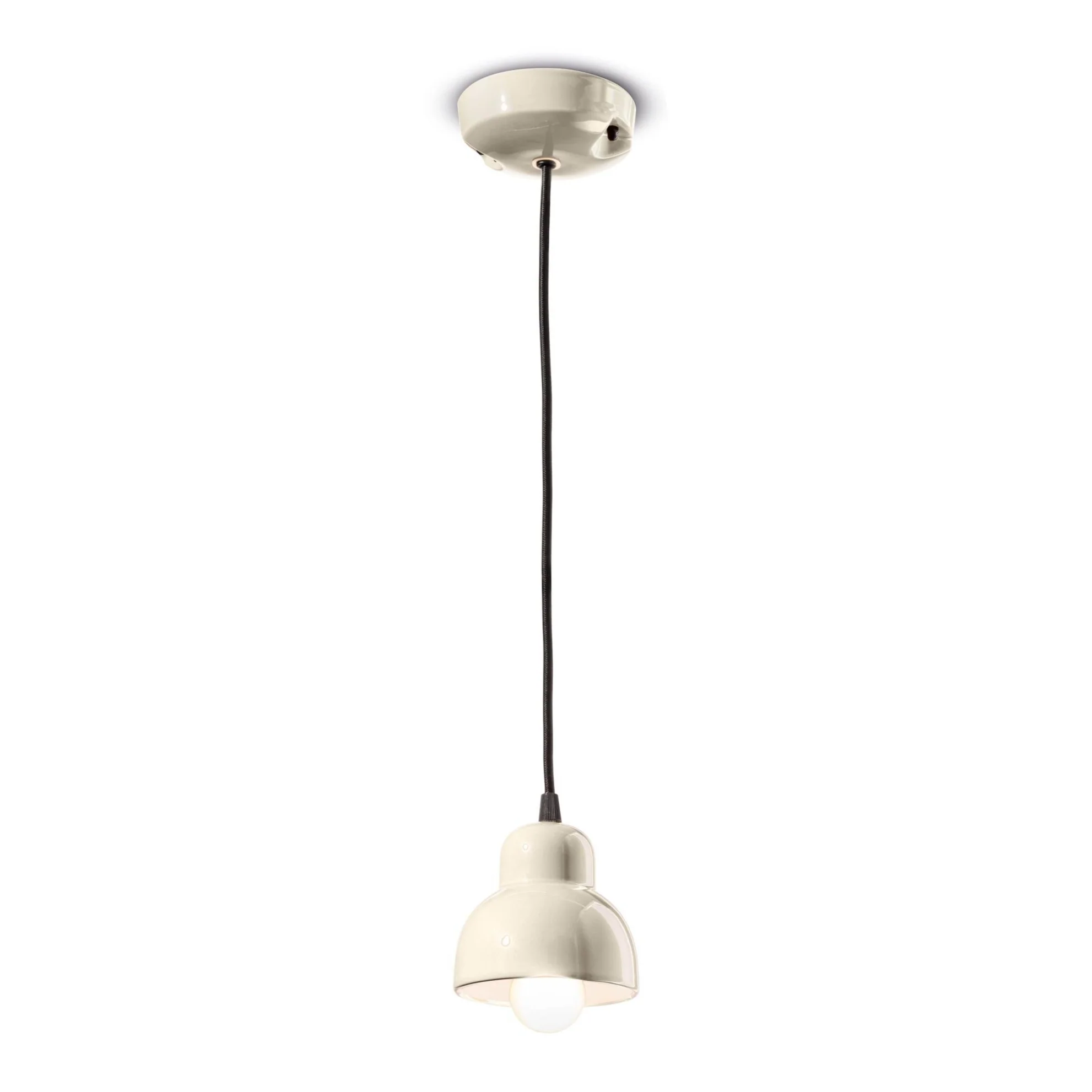 Lampa wisząca ceramiczna BERIMBAU kremowy - Image 3