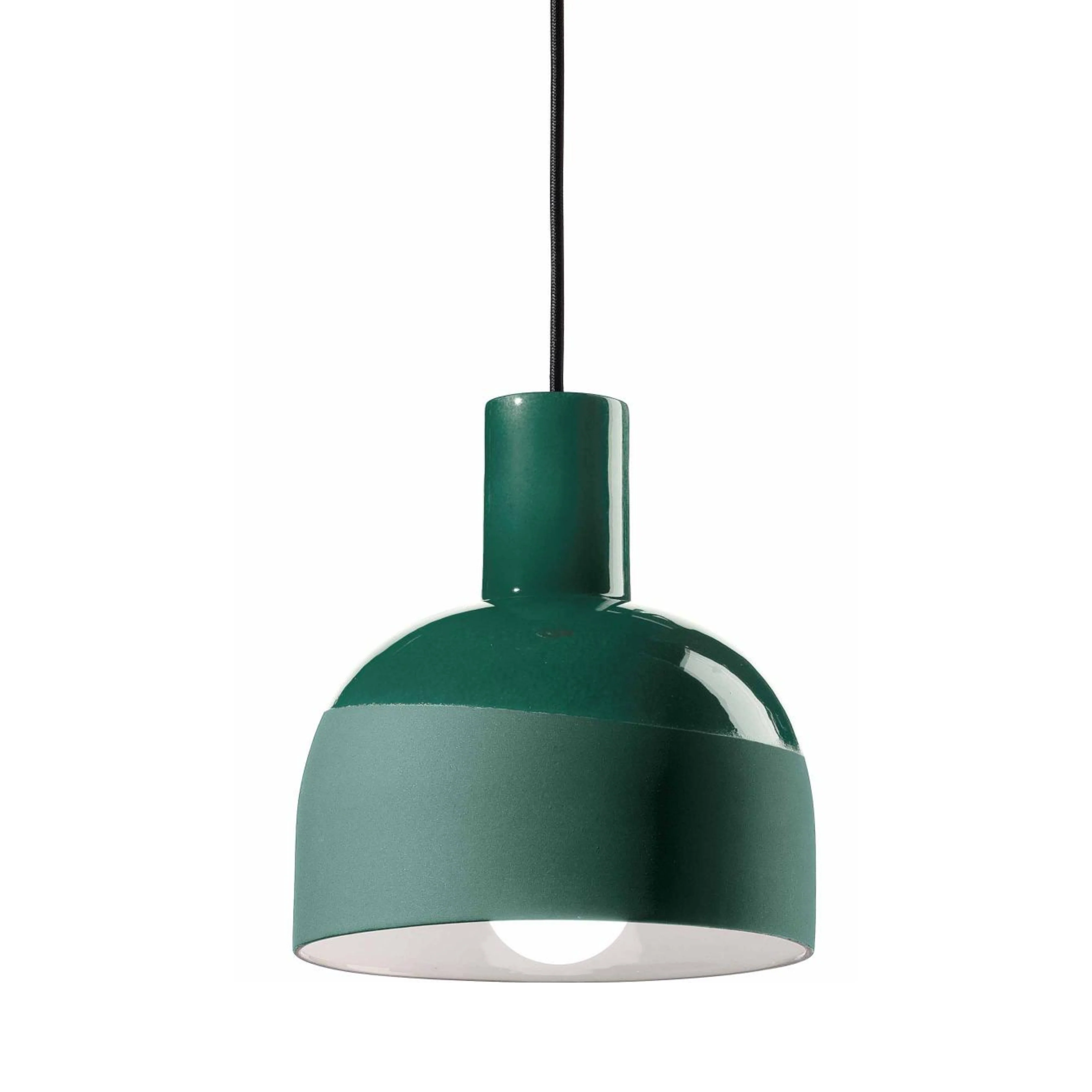 Lampa wisząca ceramiczna CAXIXI butelkowa zieleń