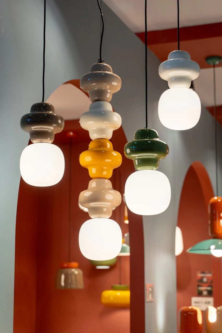 Lampa wisząca ceramiczna COPACABANA MIX beżowy z mokka i kremowym - Image 2