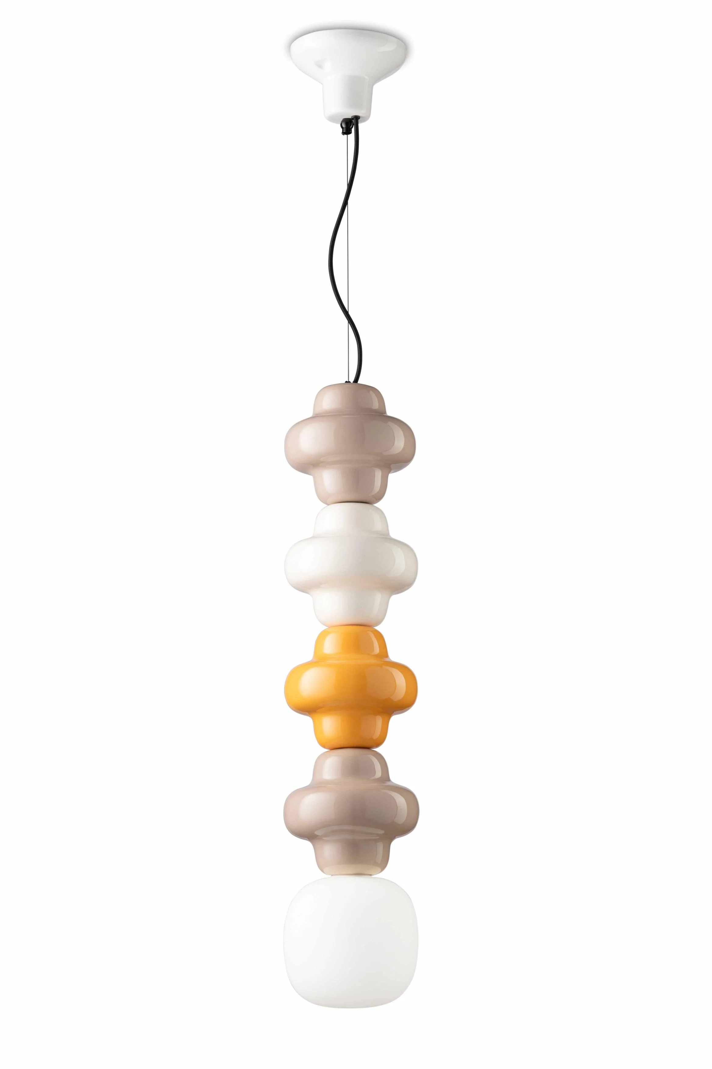 Lampa wisząca ceramiczna COPACABANA MIX beżowy z żółtym i kremowym - Image 3