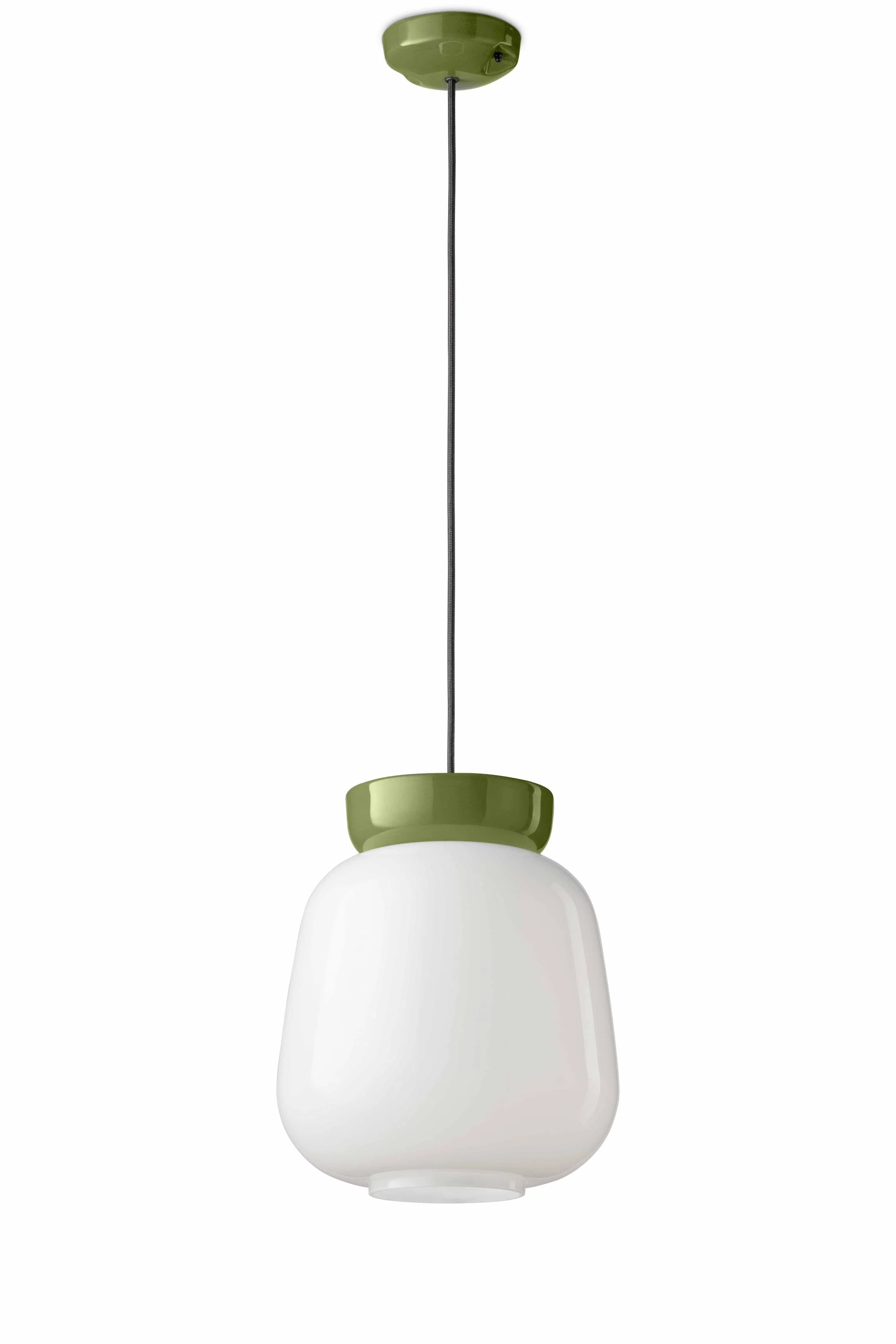 Lampa wisząca ceramiczna CORCOVADO mleczny z szałwiowym - Image 3