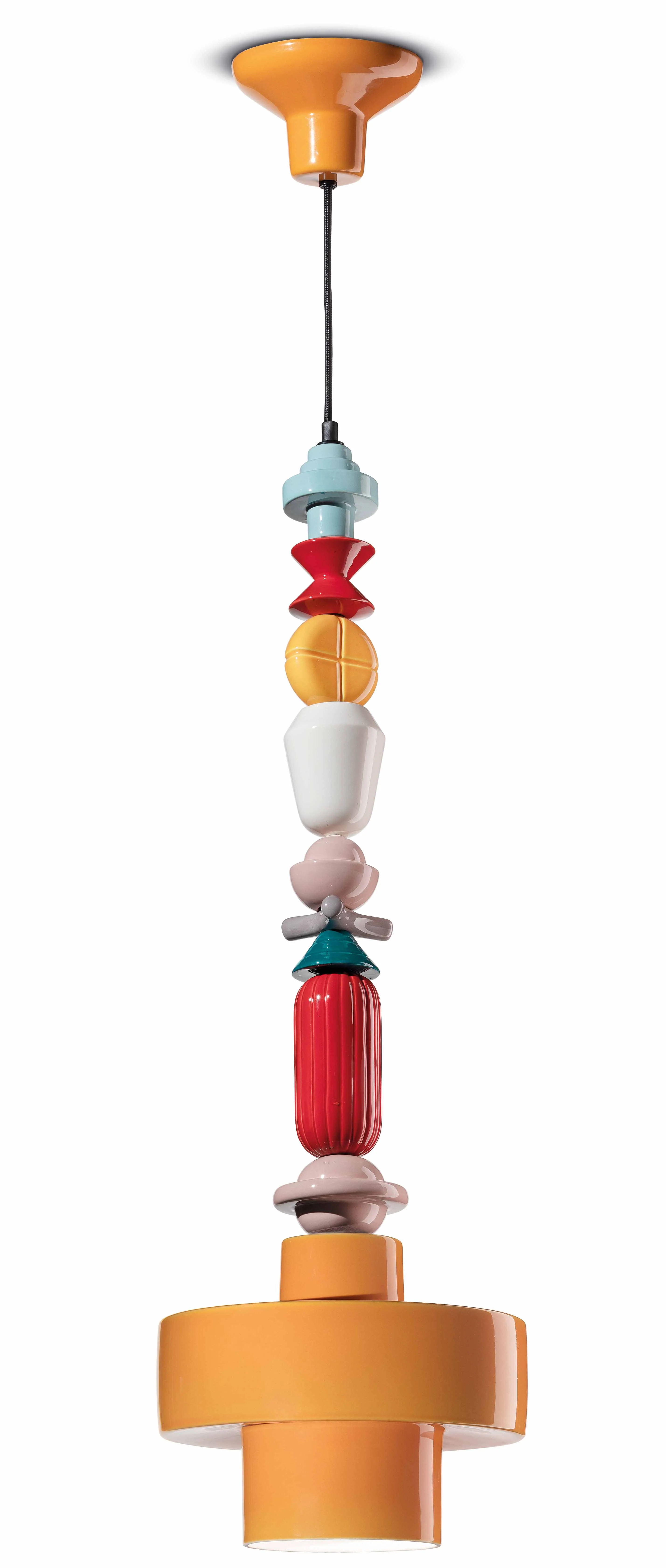 Lampa wisząca ceramiczna LARIAT ROLL żółty - Image 5