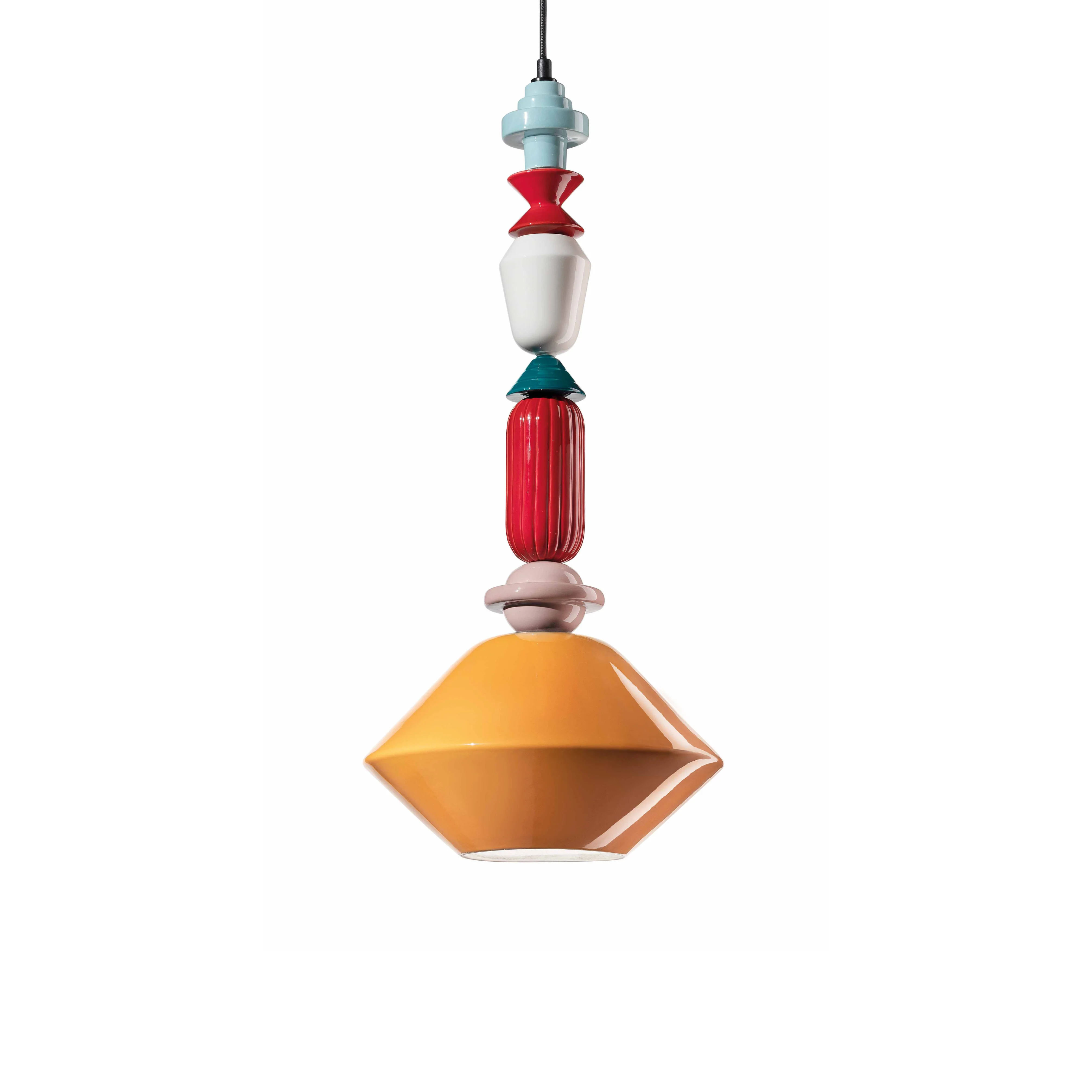 Lampa wisząca ceramiczna LARIAT żółty