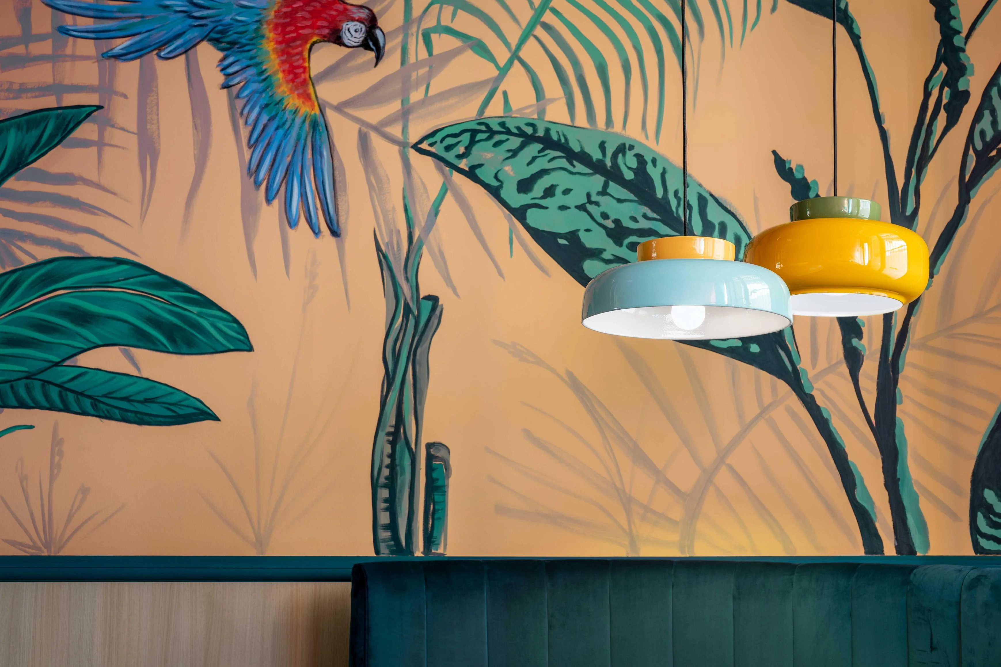 Lampa wisząca ceramiczna MARACANÀ beżowy z mokka - Image 2