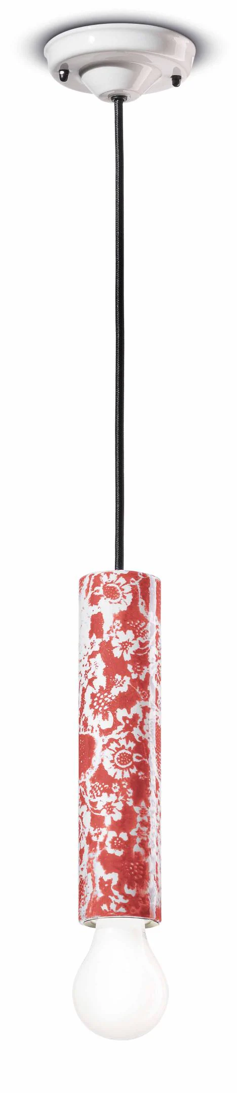 Lampa wisząca ceramiczna PI czerwone kwiaty - Image 6