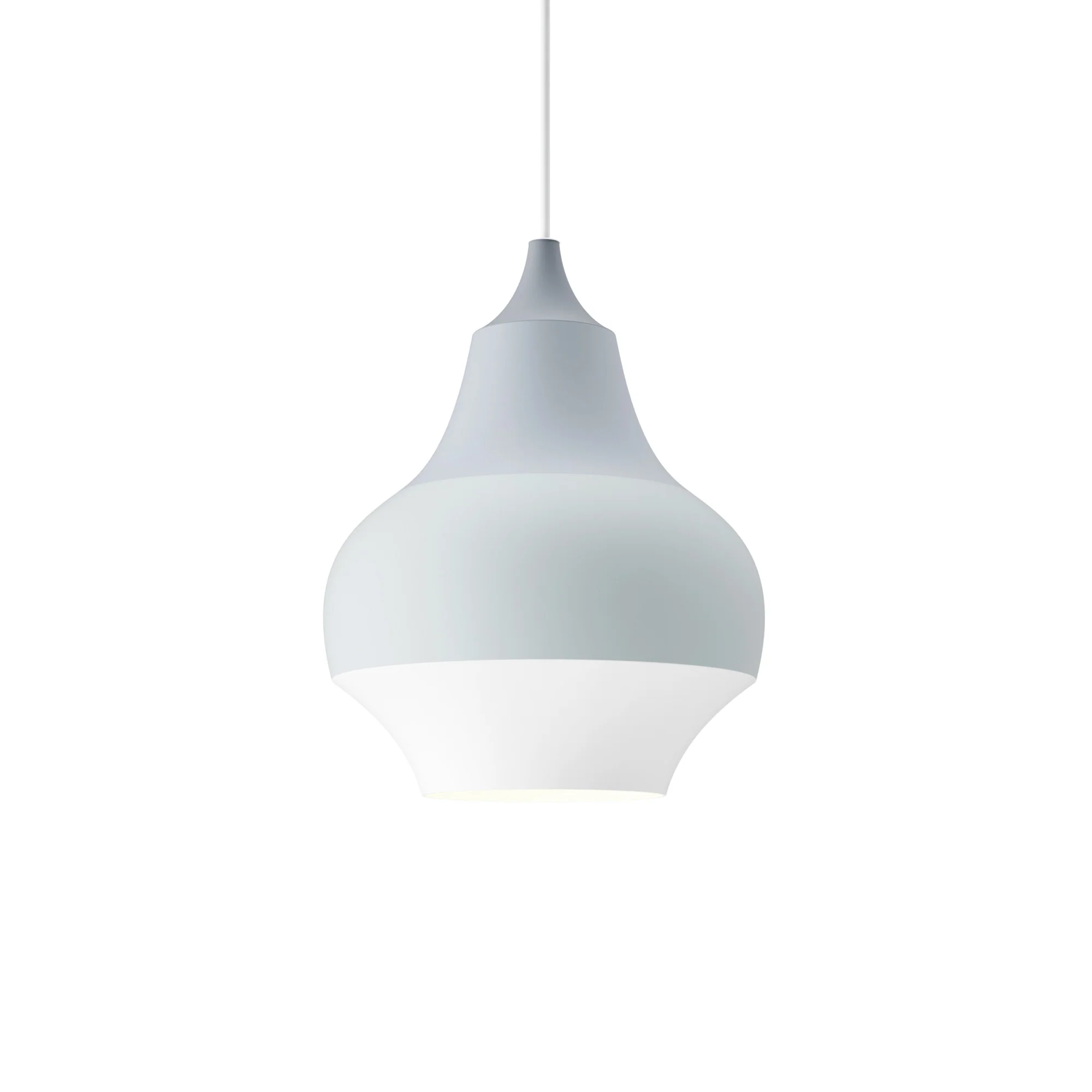Lampa wisząca CIRQUE biały z szarą końcówką