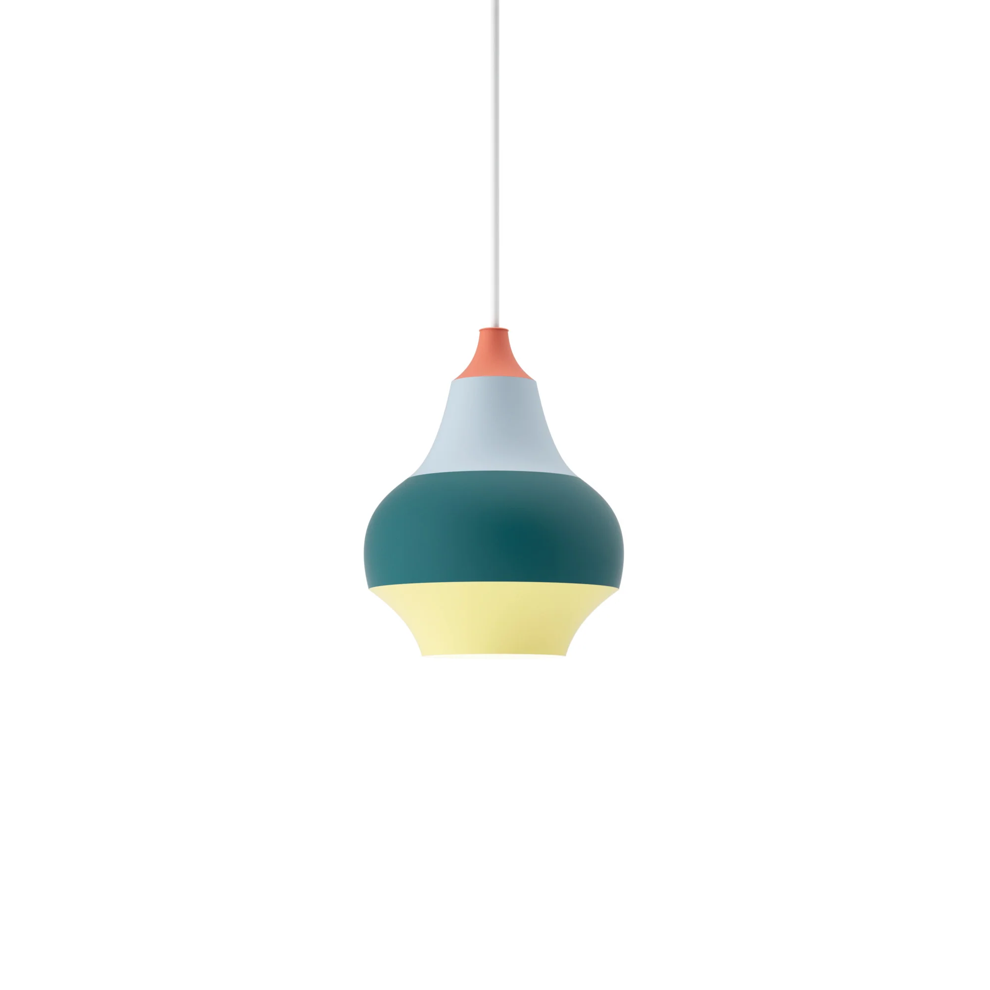 Lampa wisząca CIRQUE żółto-zielono-niebieski z czerwoną końcówką - Image 3