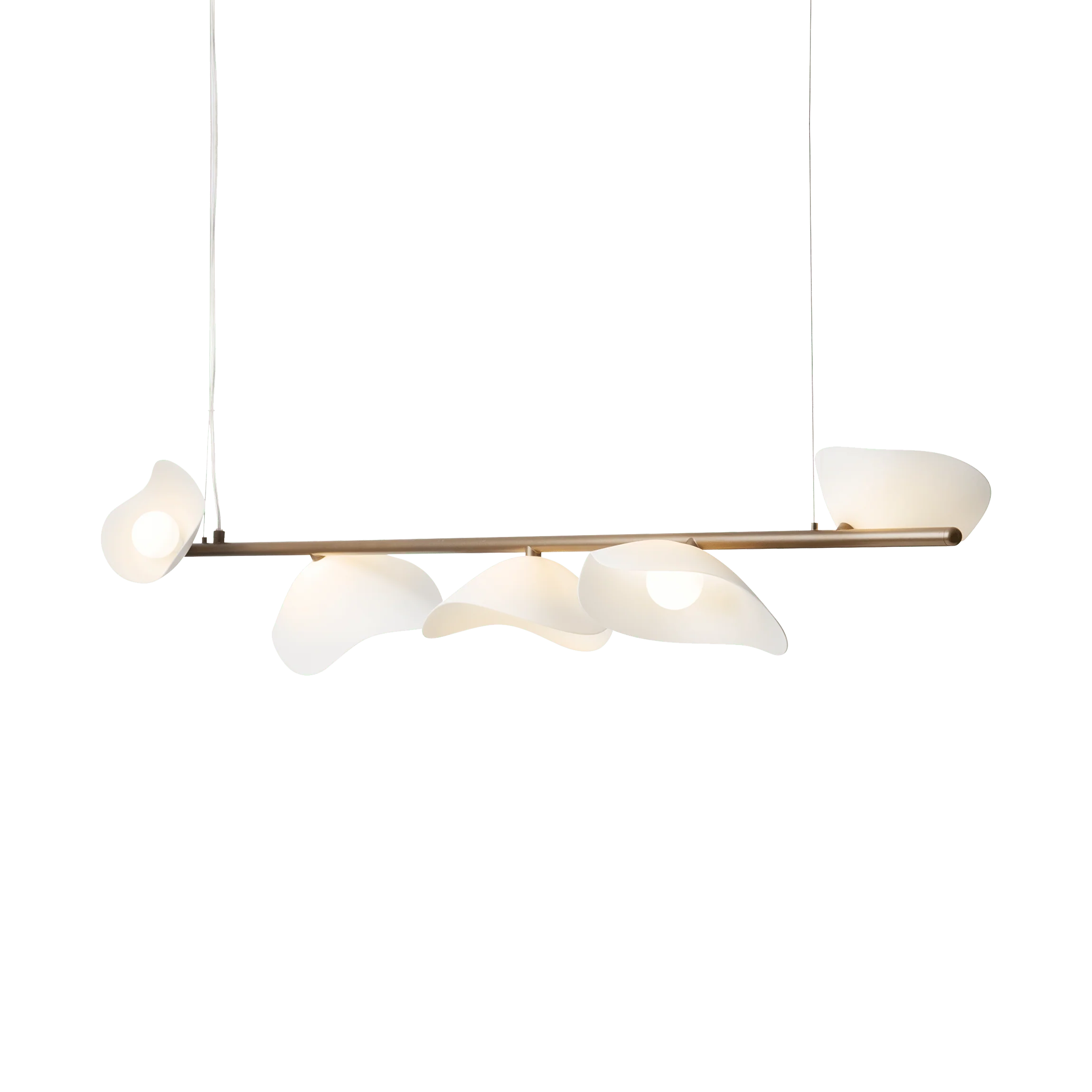 Lampa wisząca FLORII 5 ciemnobrązowy z białym