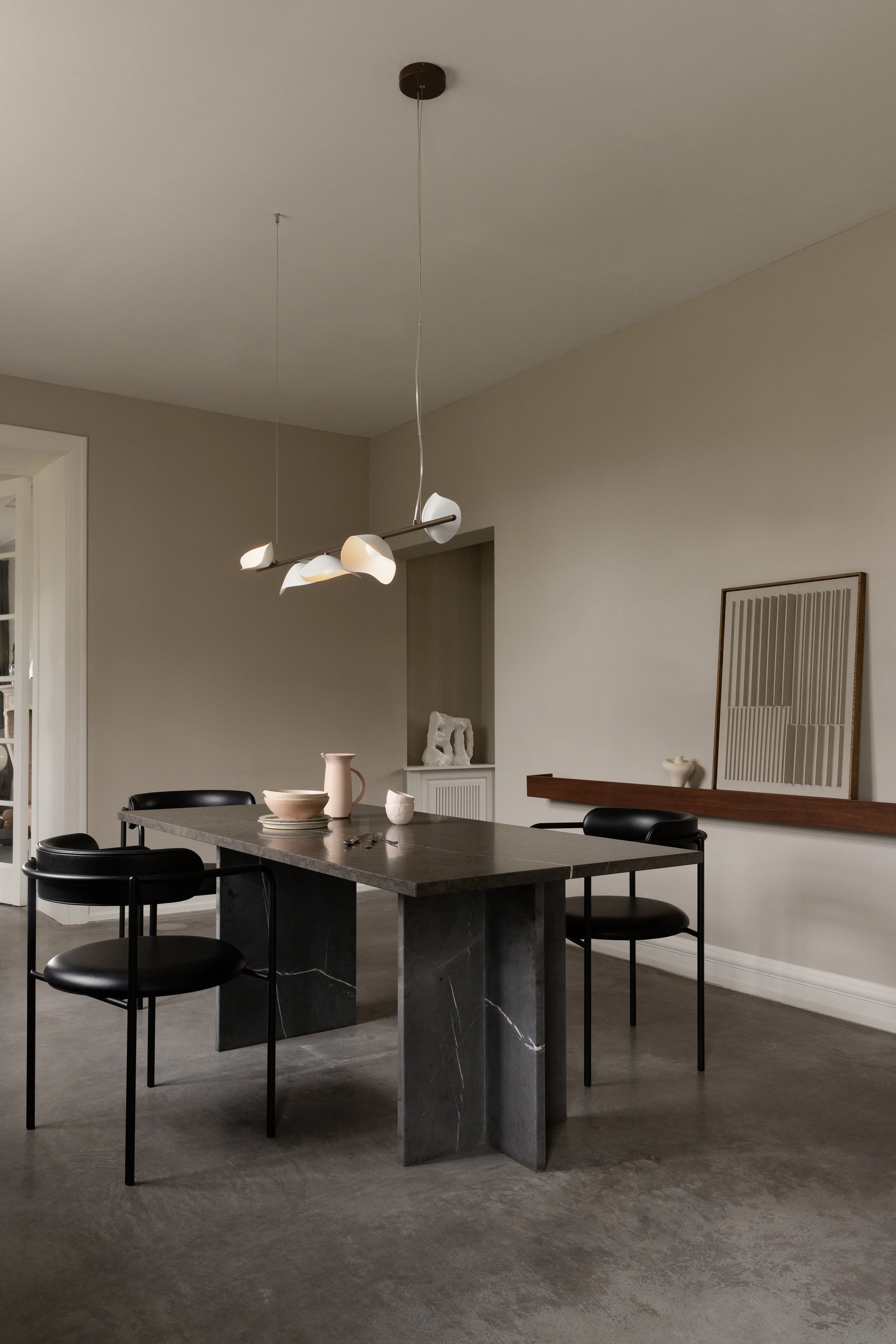 Lampa wisząca FLORII 5 ciemnobrązowy z białym - Image 2