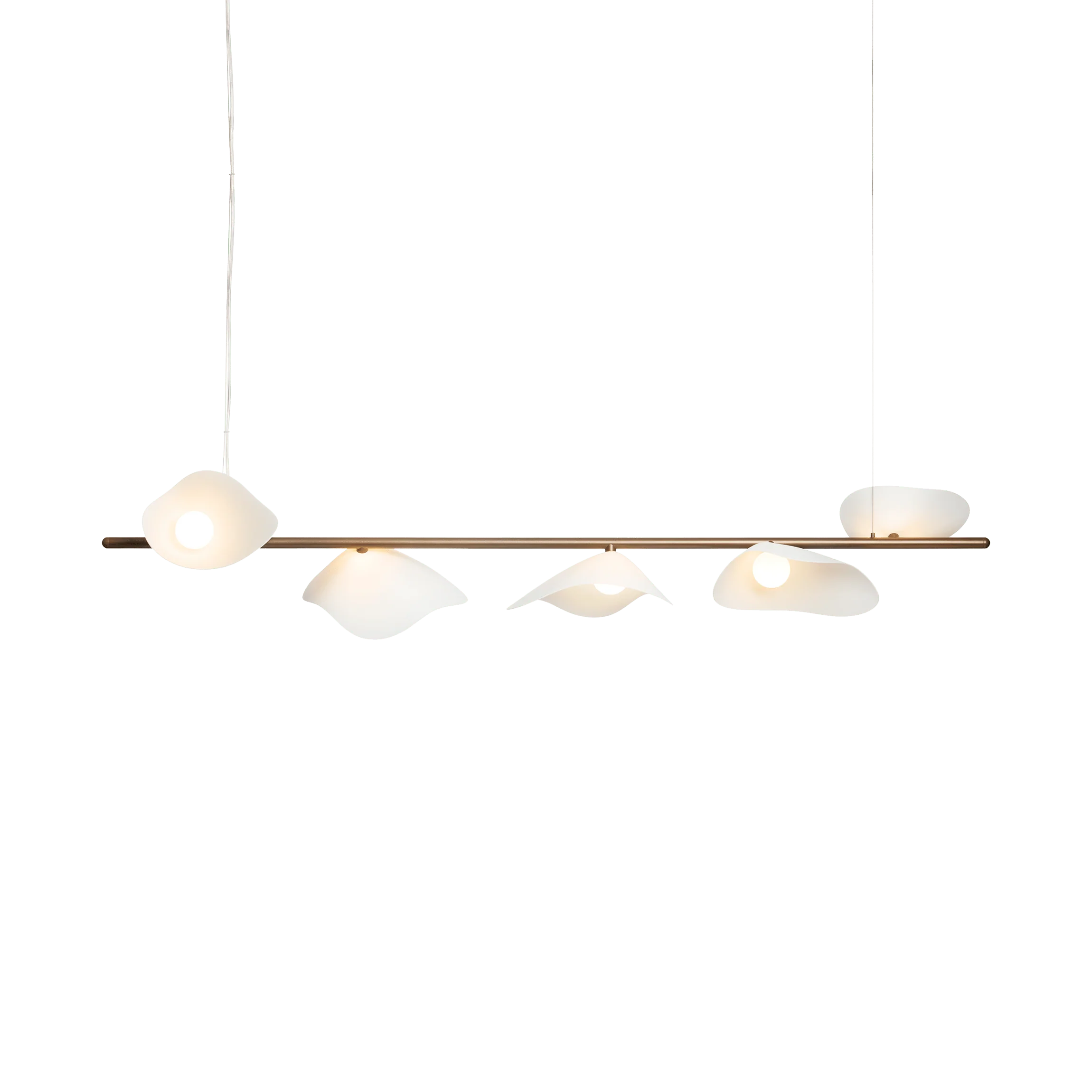 Lampa wisząca FLORII 5 ciemnobrązowy z białym - Image 4