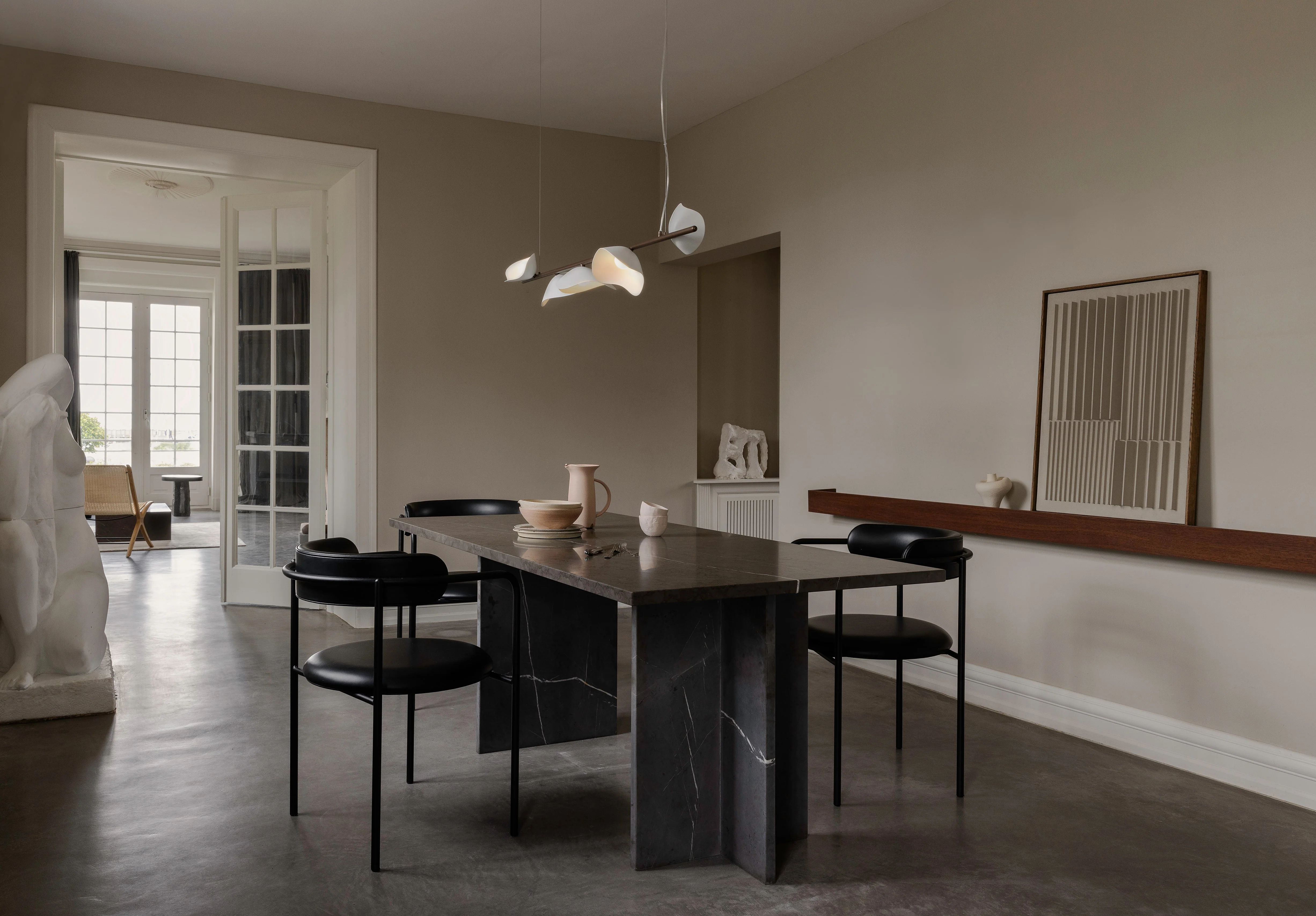 Lampa wisząca FLORII 5 ciemnobrązowy z białym - Image 6