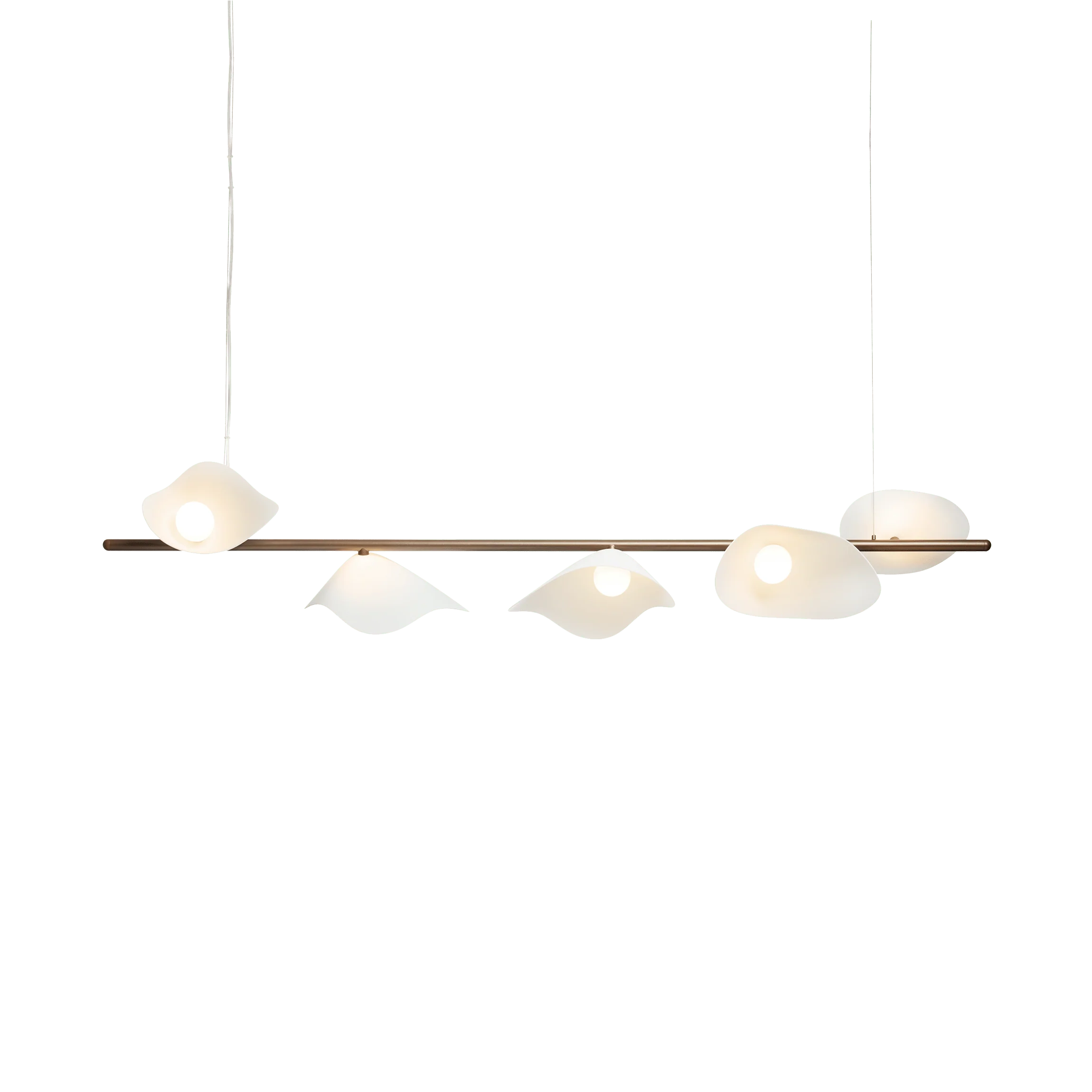 Lampa wisząca FLORII 5 ciemnobrązowy z białym - Image 7