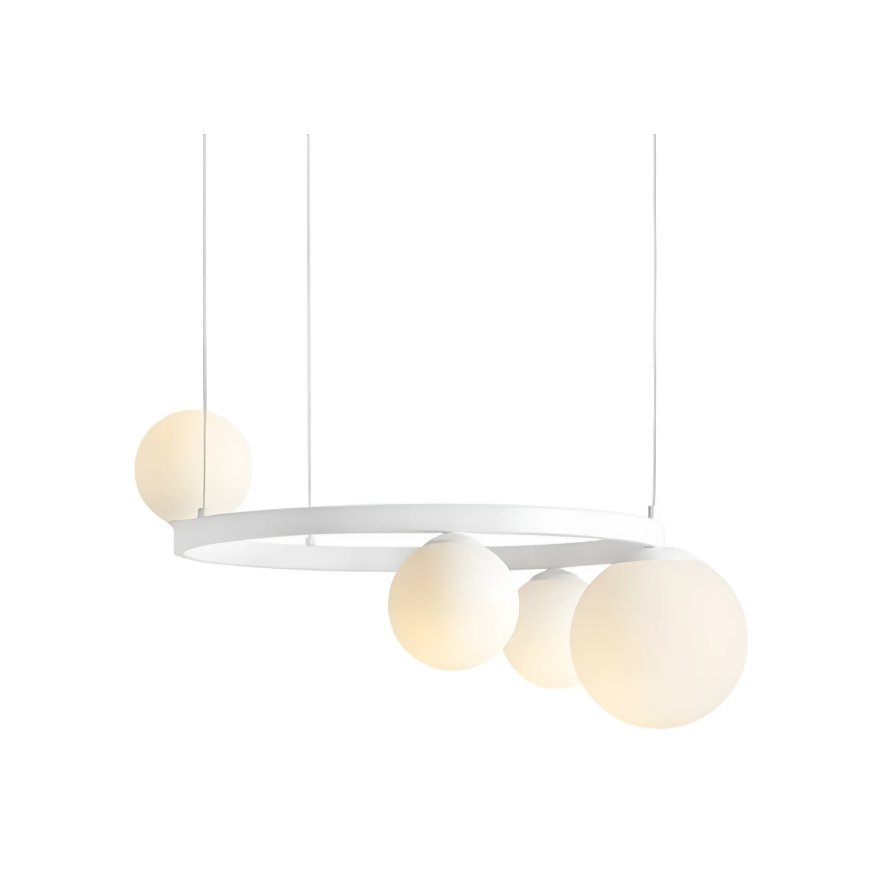 Lampa wisząca GARDA QUATRO RING biały
