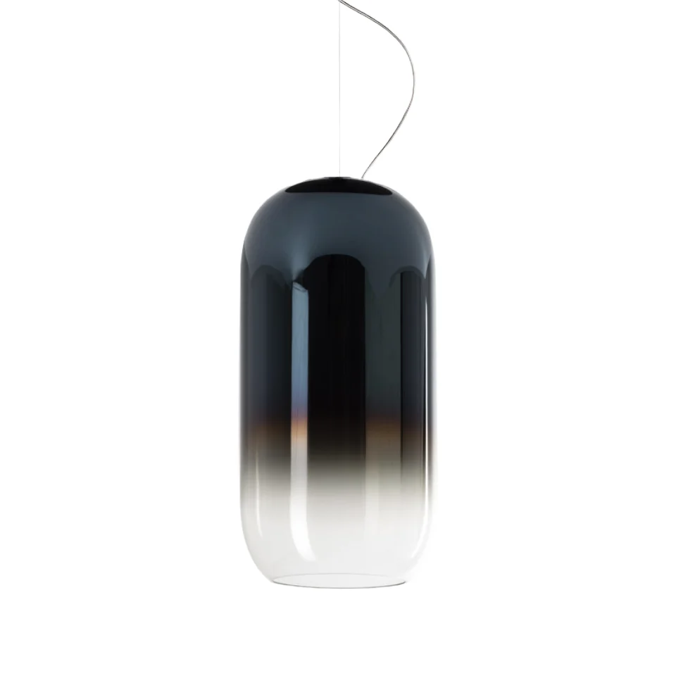 Lampa wisząca GOPLE niebieski ze srebrnym wykończeniem