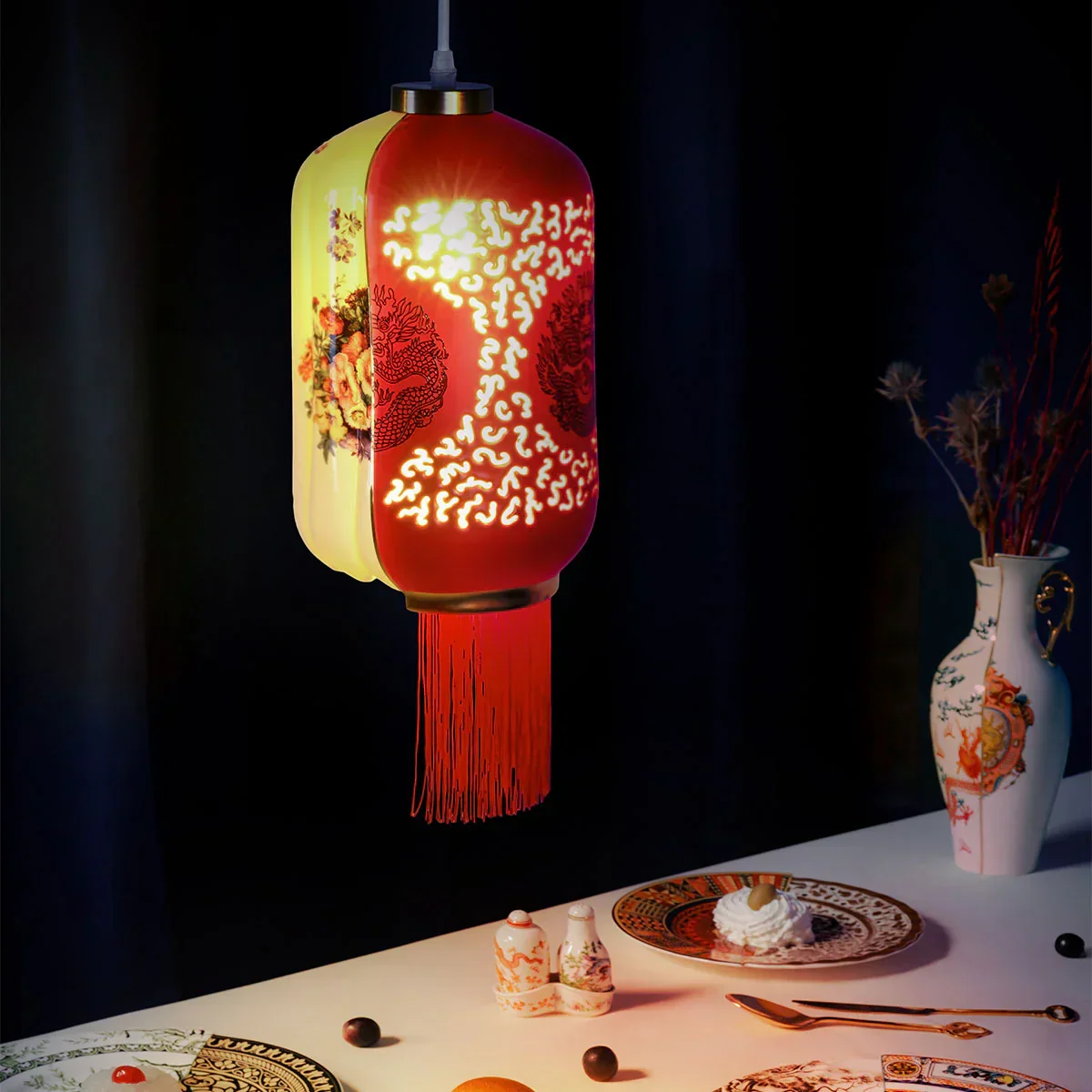 Lampa wisząca HYBRID INALDA biały z czerownym - Image 2