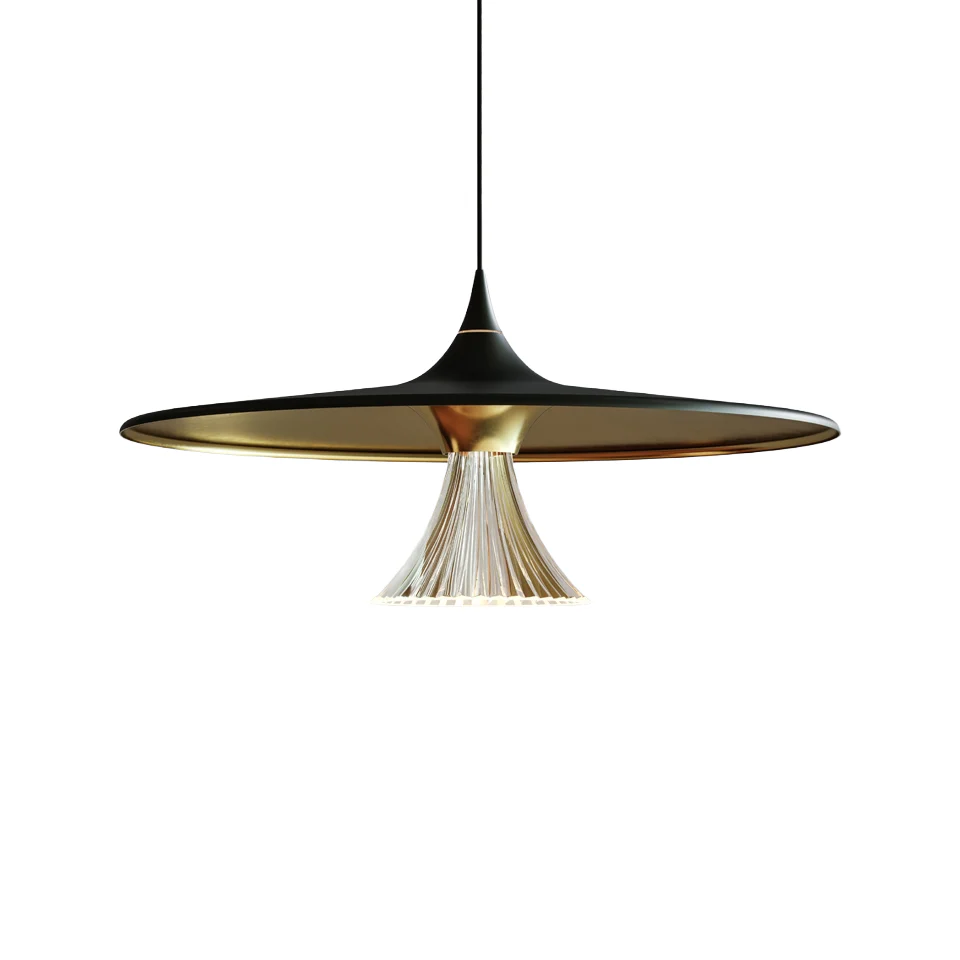 Lampa wisząca IPNO czarny ze złotym