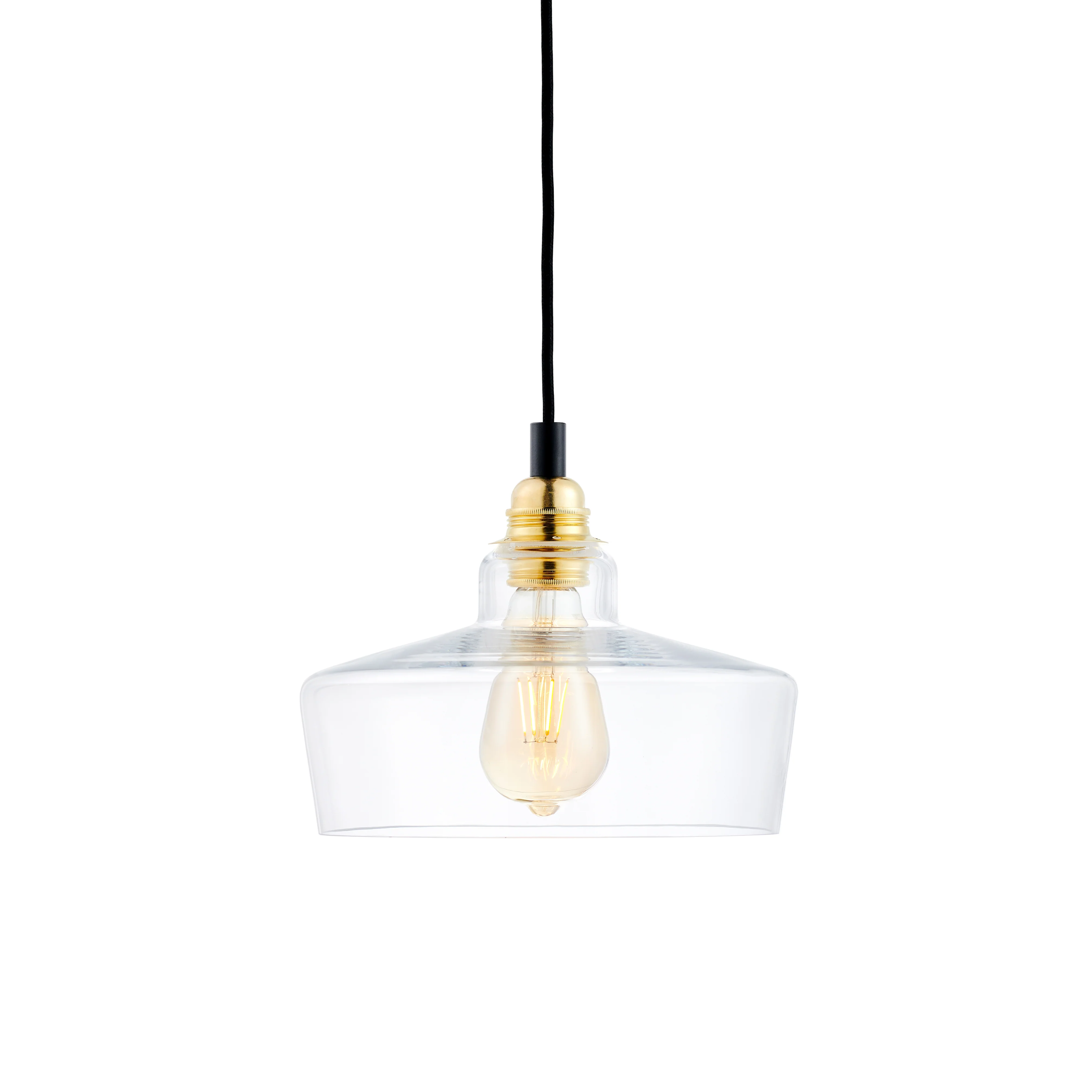 Lampa wisząca LONGIS III transparentny ze złotym