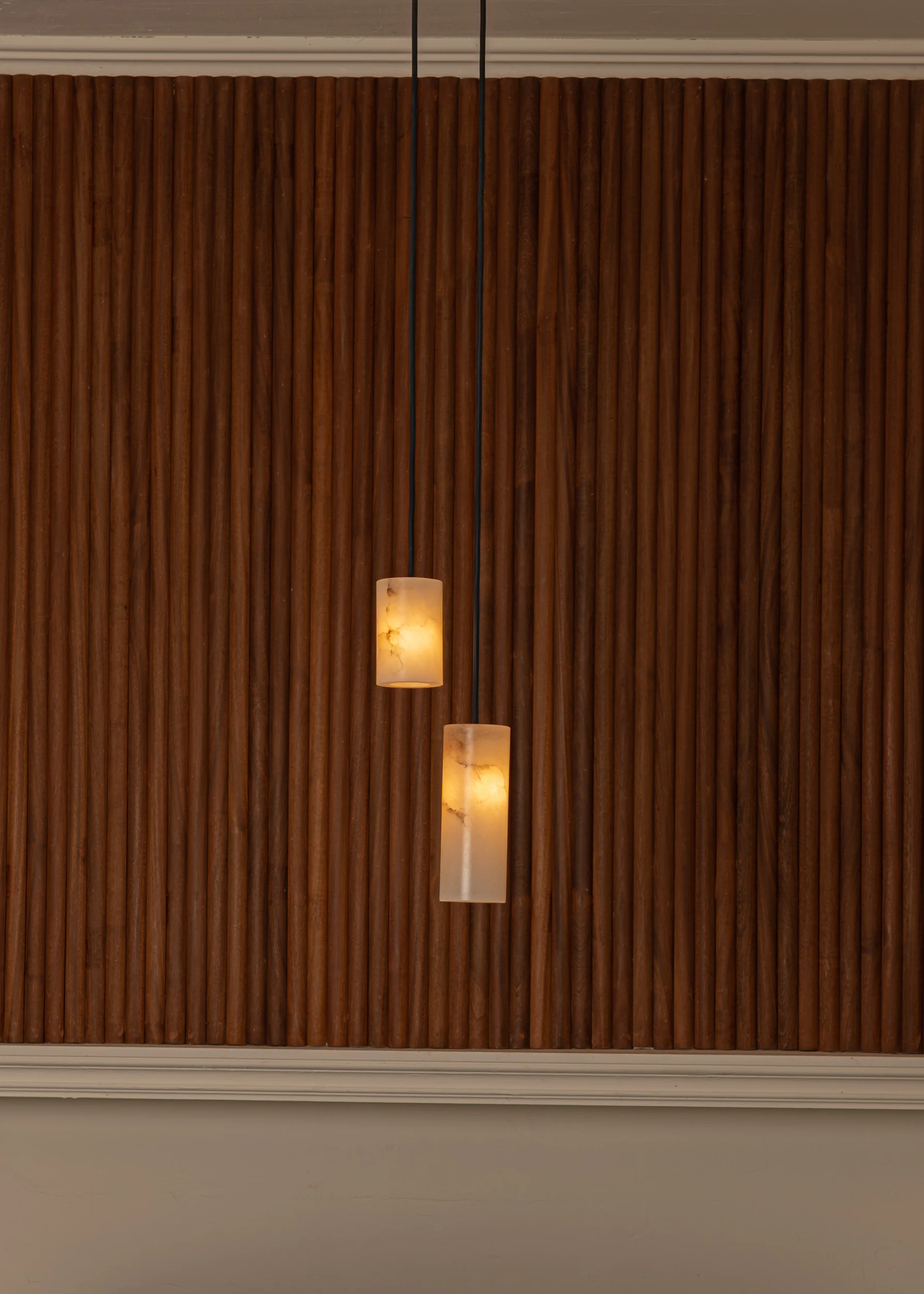 Lampa wisząca MANIKO PIPO DOUBLE biały alabaster - Image 3