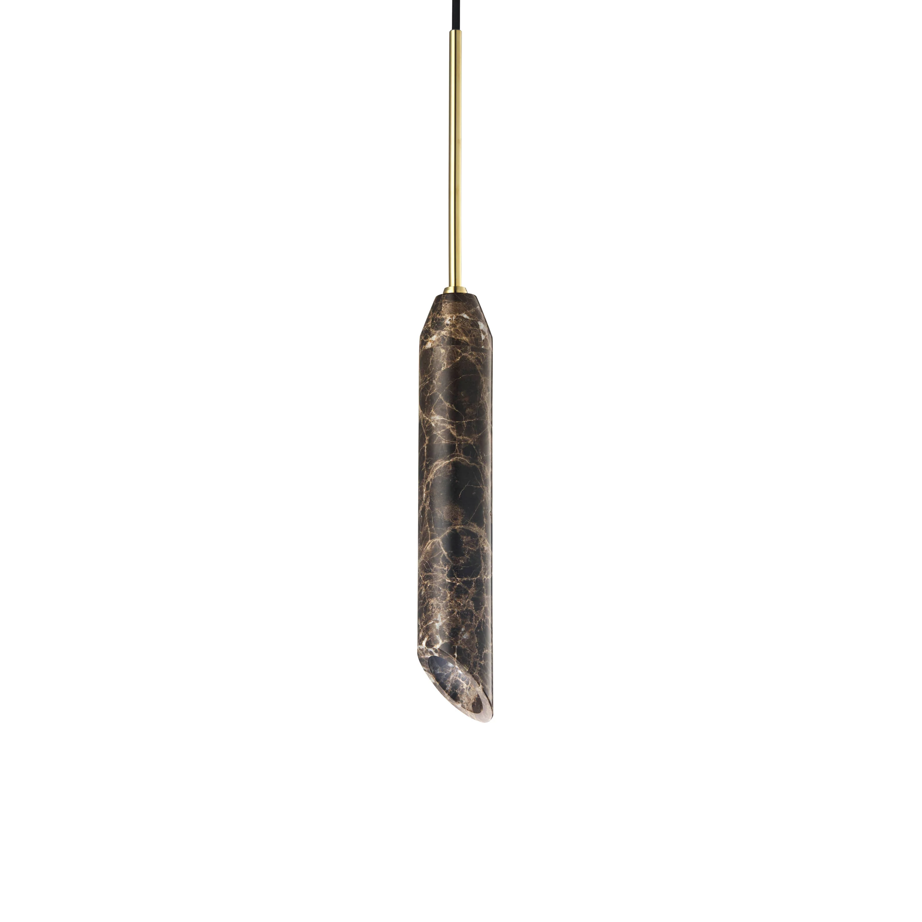 Lampa wisząca MARBLE ART brązowy marmur