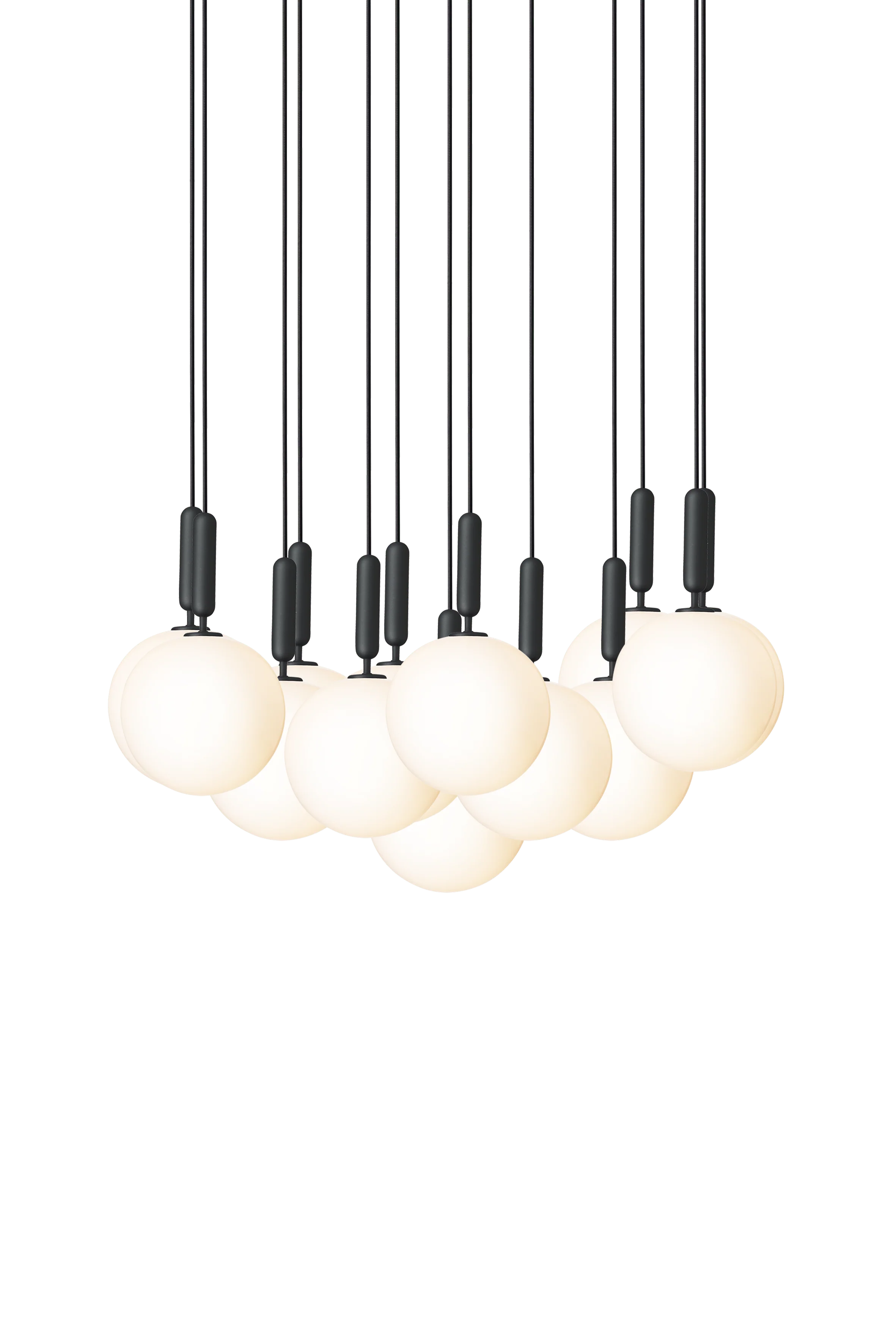 Lampa wisząca MIIRA 13 grafitowy z opalowym szkłem - Image 3