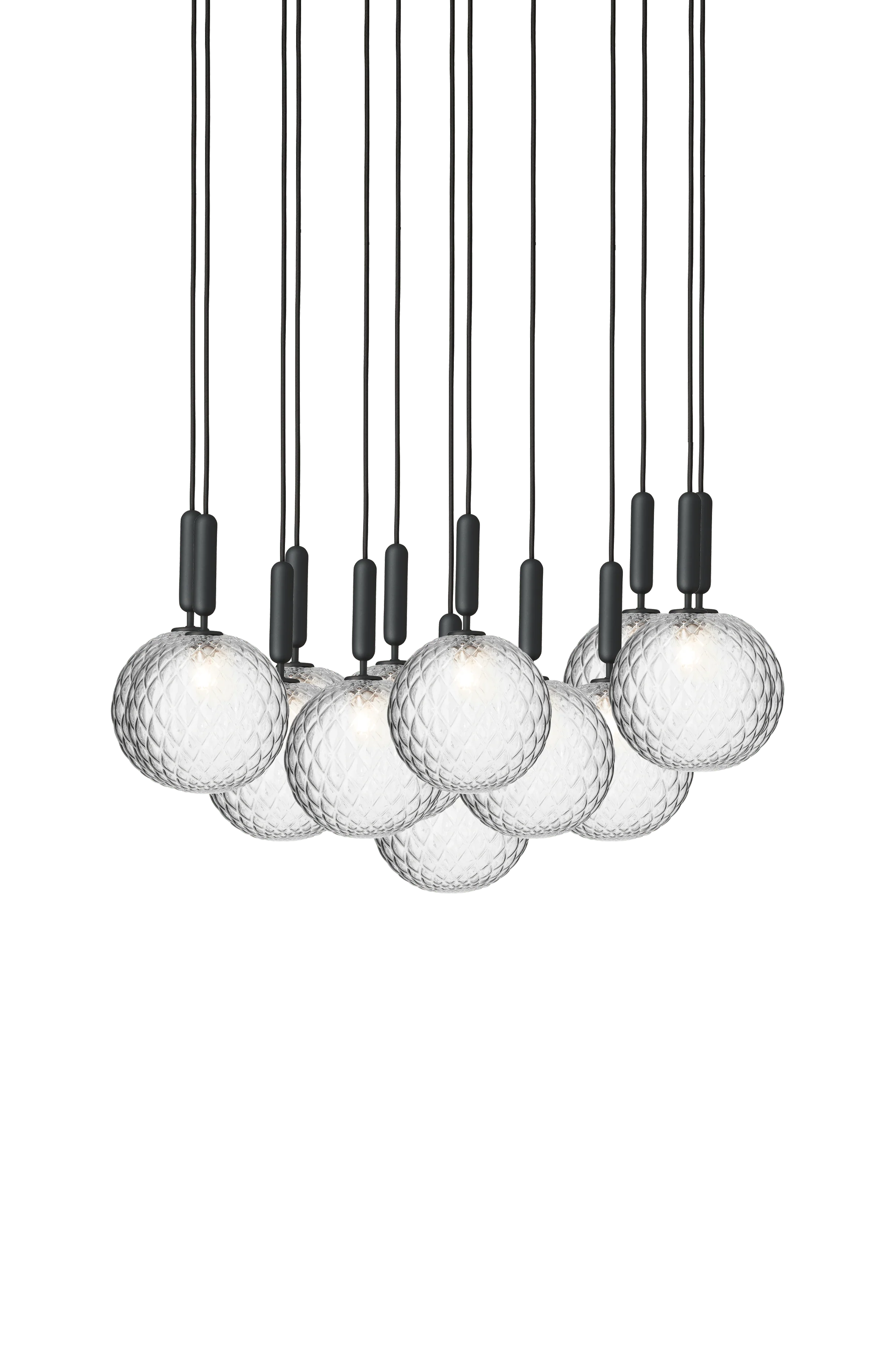 Lampa wisząca MIIRA 13 grafitowy z transparentnym szkłem - Image 3