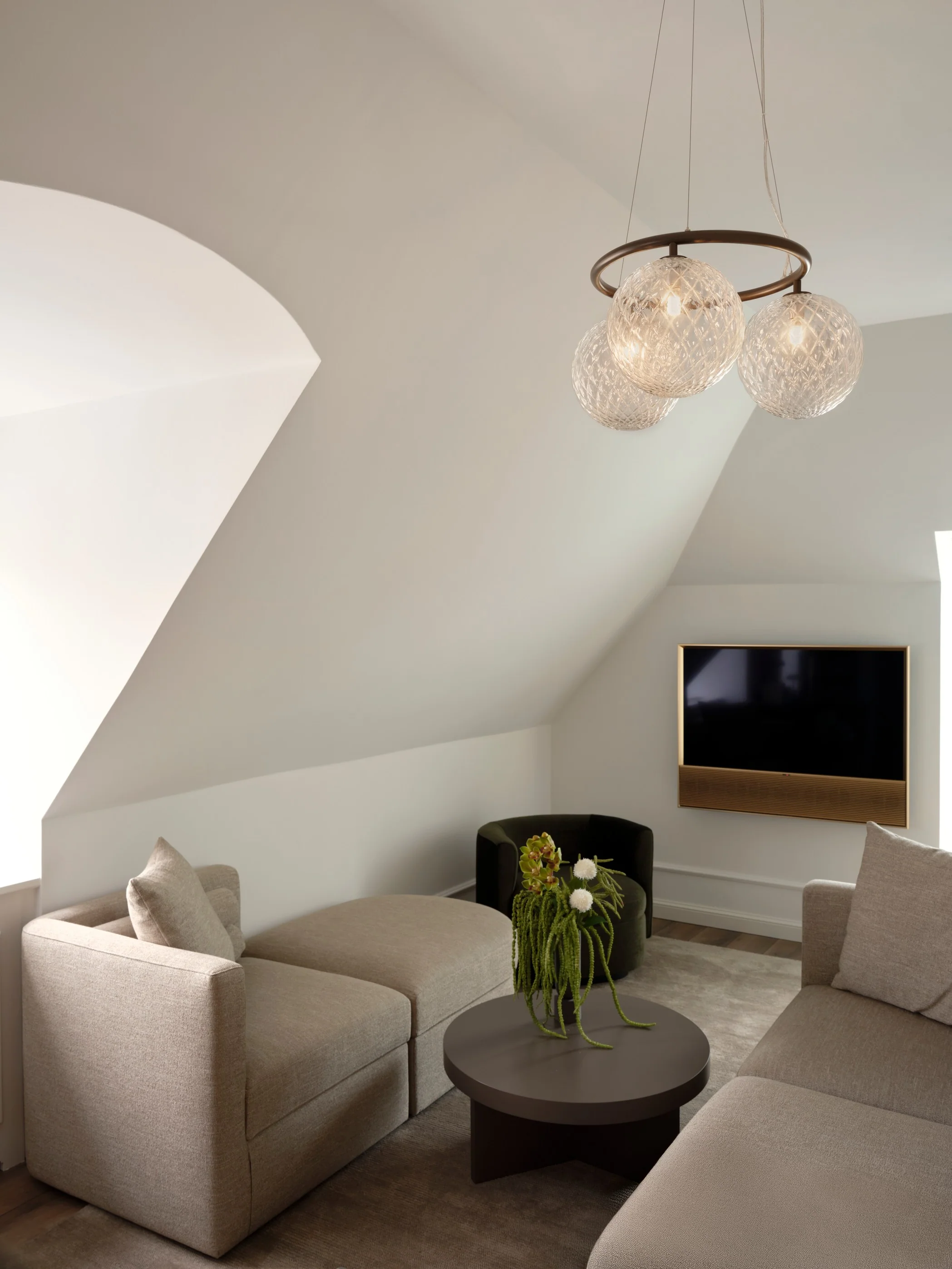 Lampa wisząca MIIRA 3 CIRCULAR ciemnobrązowy z transparentnym szkłem - Image 2