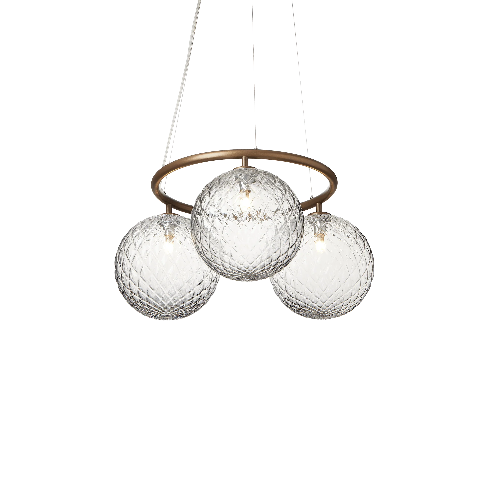 Lampa wisząca MIIRA 3 CIRCULAR ciemnobrązowy z transparentnym szkłem - Image 3