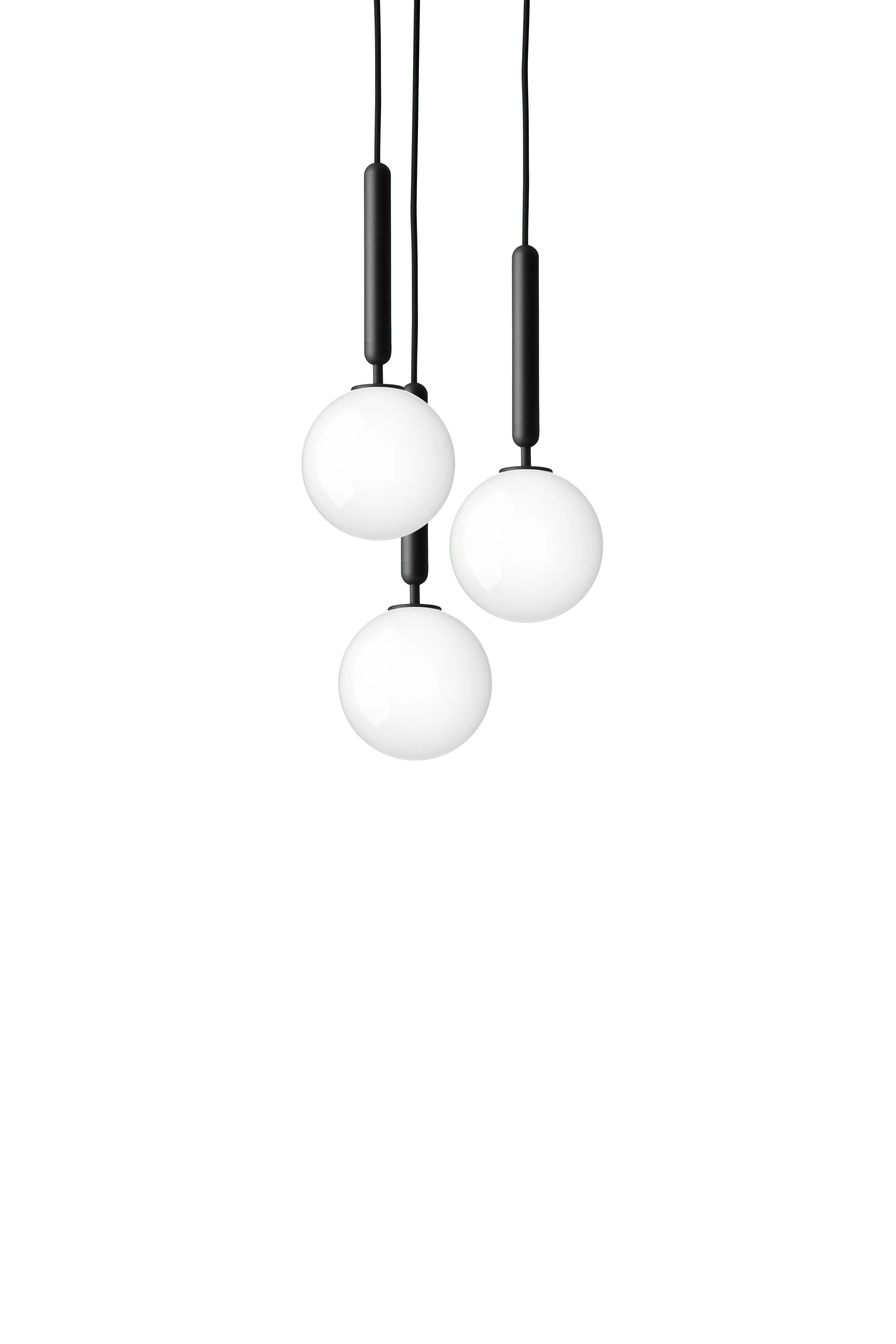 Lampa wisząca MIIRA 3 grafitowy z opalowym szkłem - Image 7