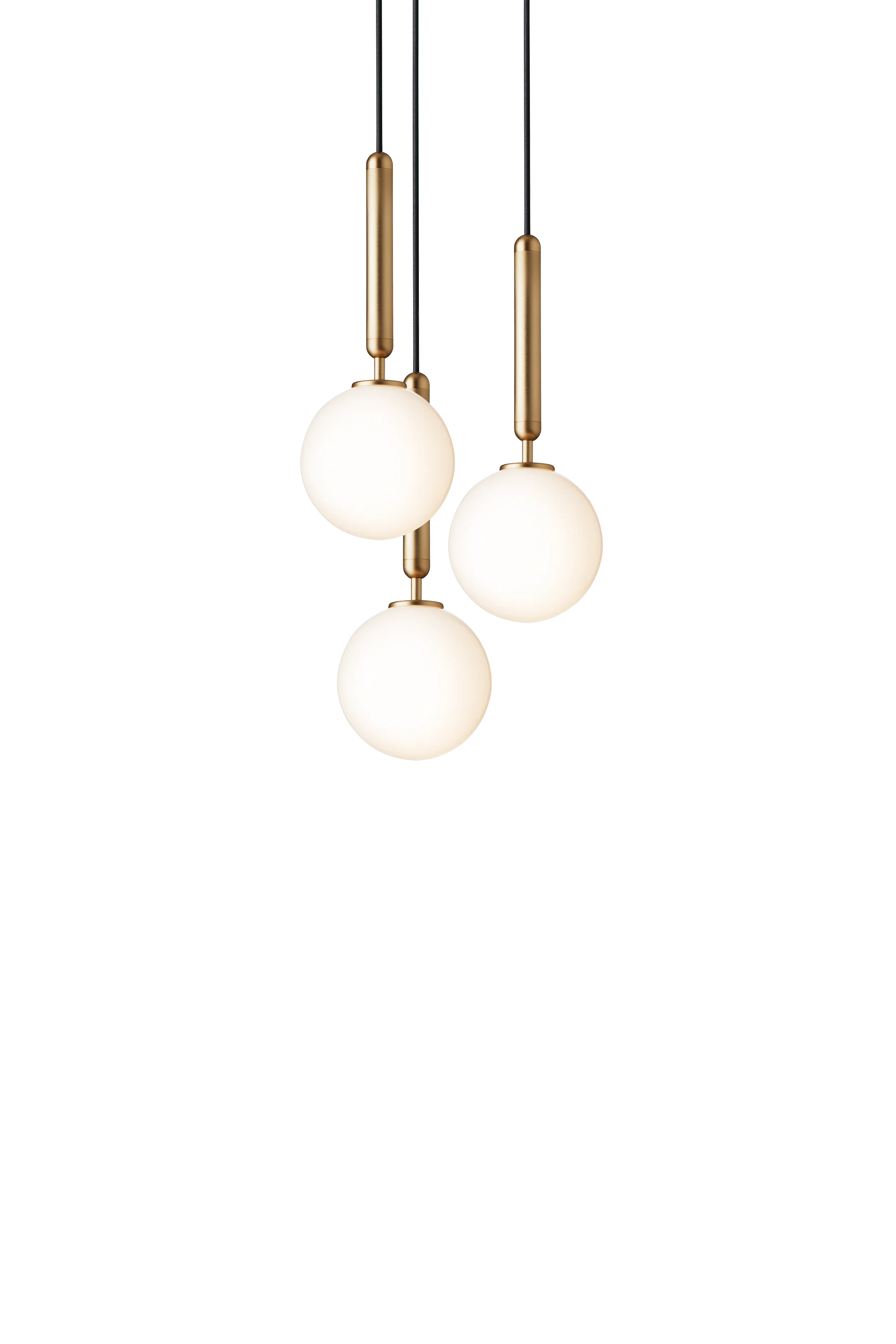 Lampa wisząca MIIRA 3 mosiężny z opalowym szkłem - Image 4