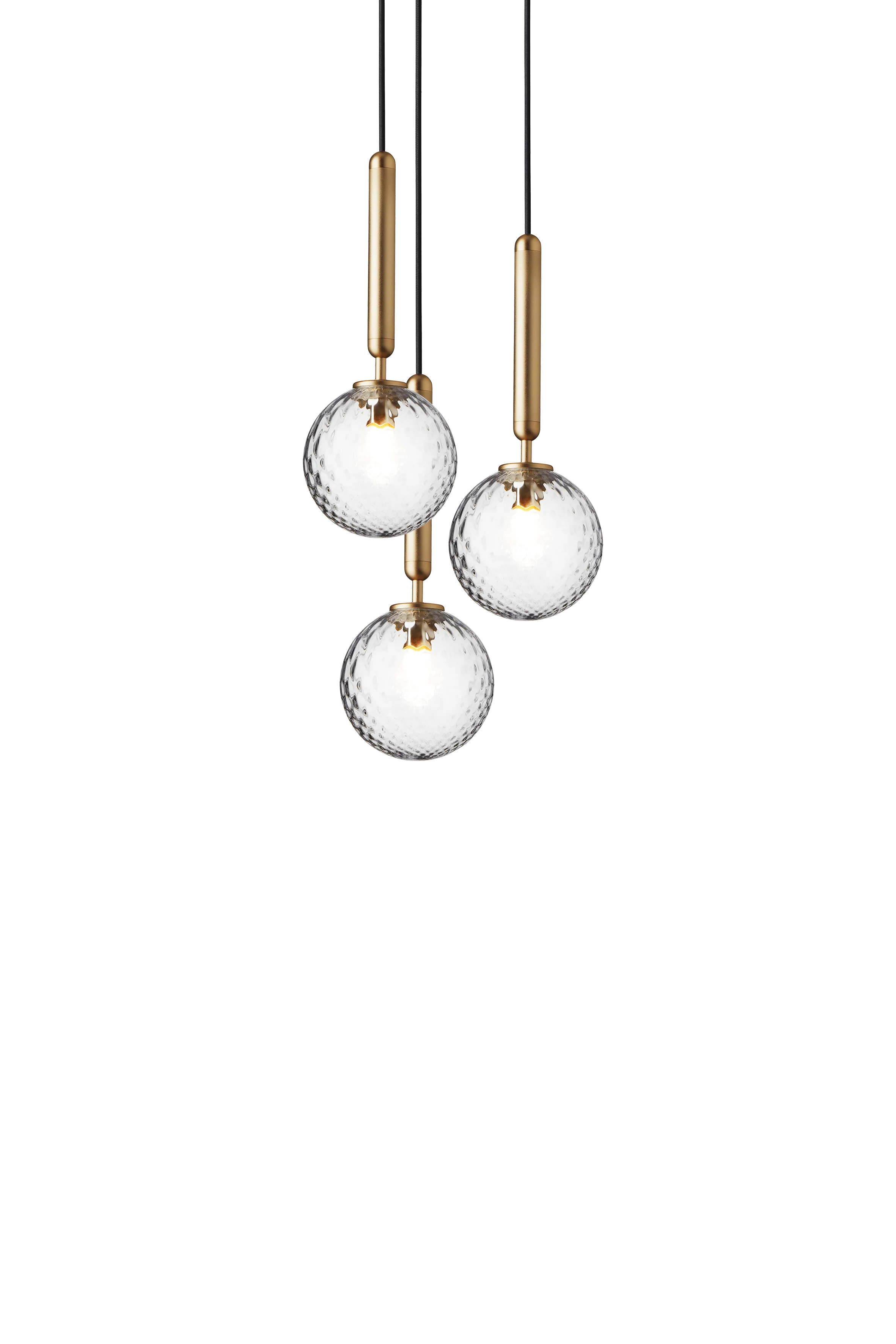 Lampa wisząca MIIRA 3 mosiężny z transparentnym szkłem - Image 6