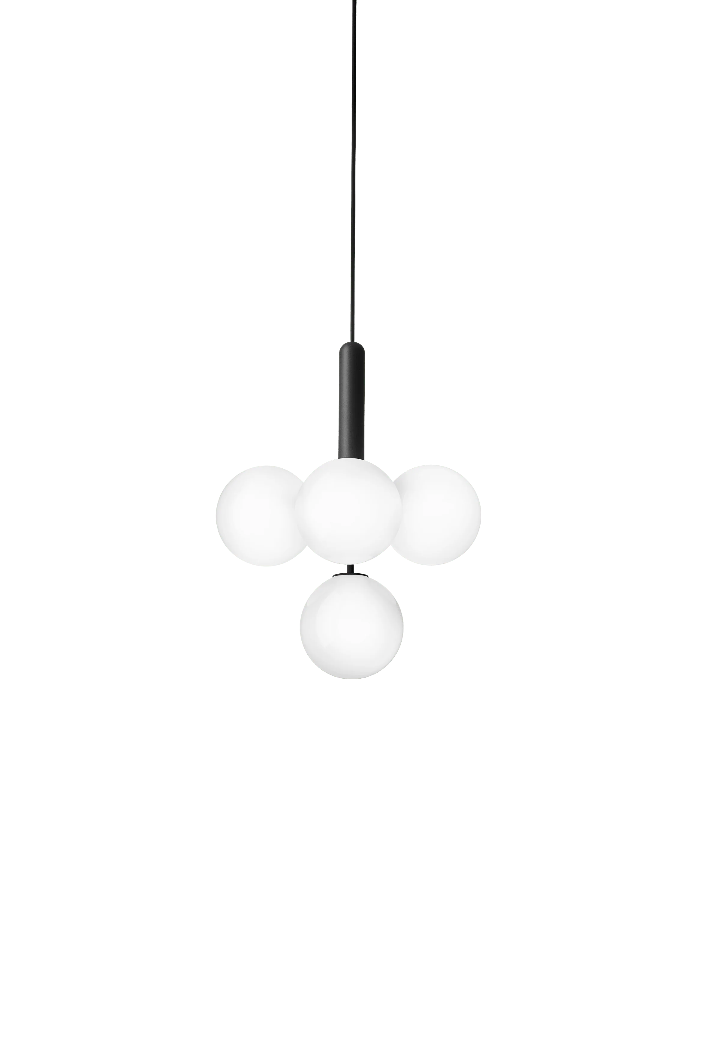 Lampa wisząca MIIRA 4 grafitowy z opalowym szkłem - Image 5