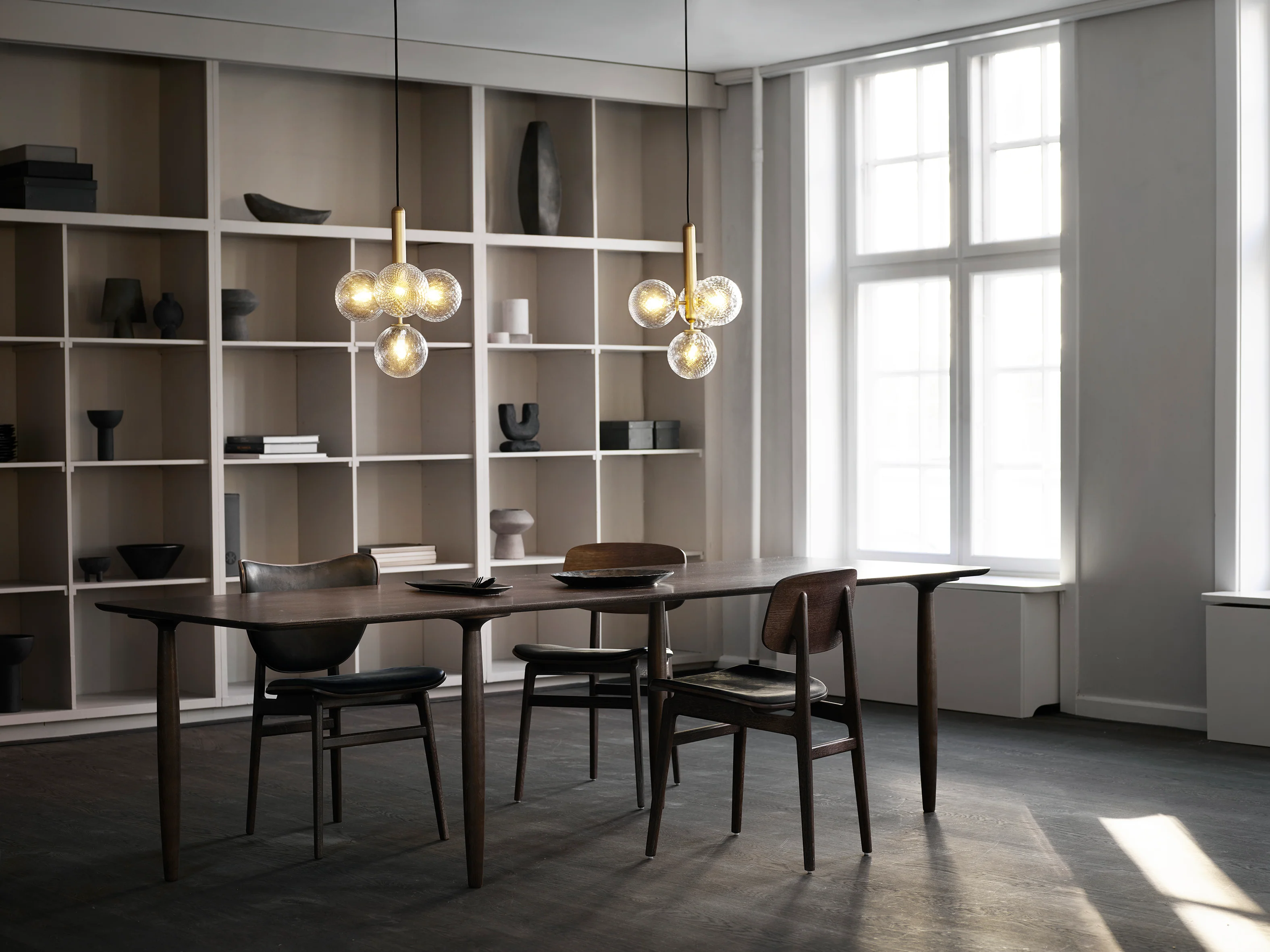 Lampa wisząca MIIRA 4 mosiężny z transparentnym szkłem - Image 4