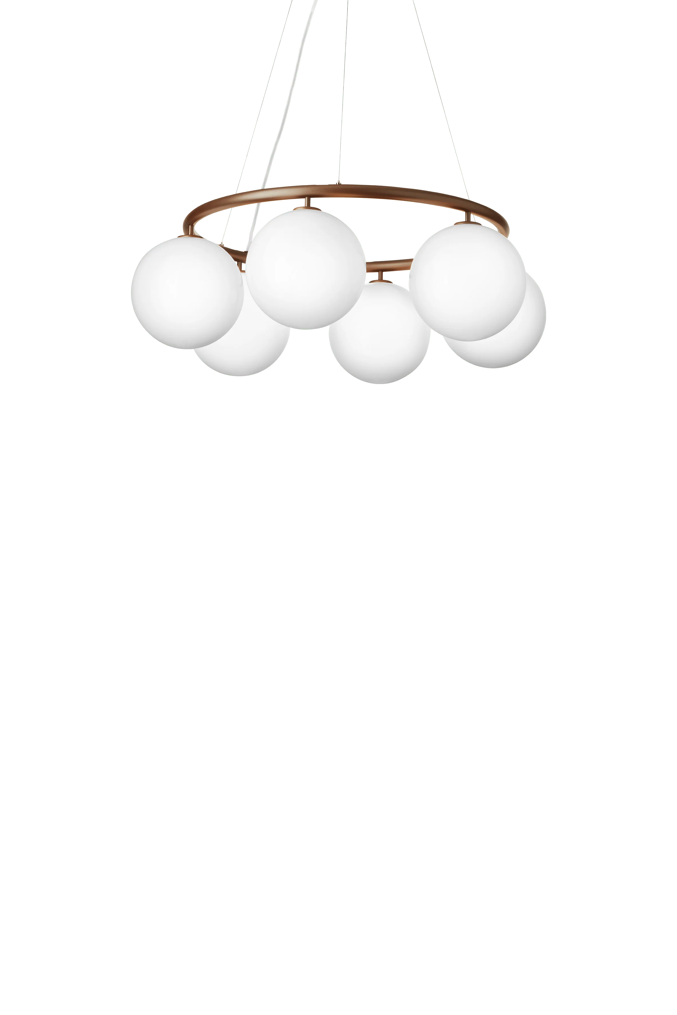 Lampa wisząca MIIRA 6 CIRCULAR ciemnobrązowy z opalowym szkłem - Image 10