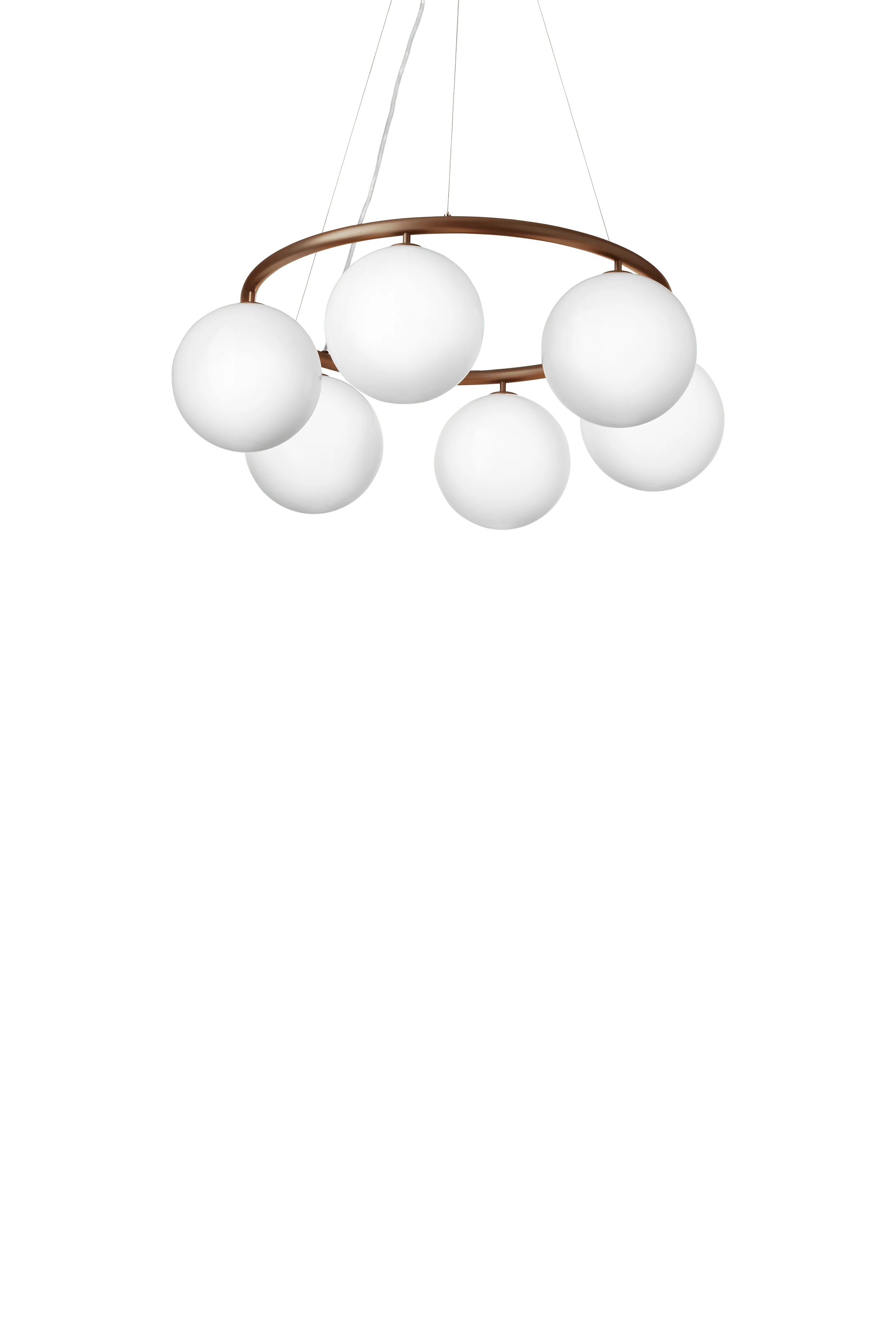 Lampa wisząca MIIRA 6 CIRCULAR ciemnobrązowy z opalowym szkłem - Image 7