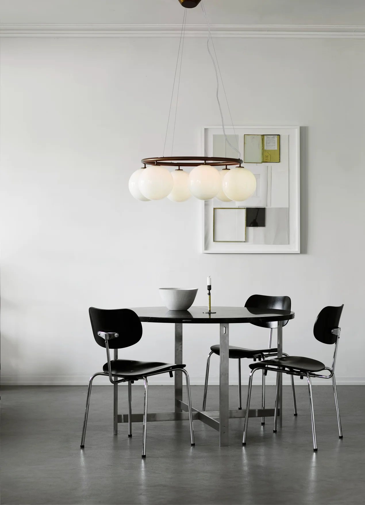 Lampa wisząca MIIRA 6 CIRCULAR ciemnobrązowy z opalowym szkłem - Image 8