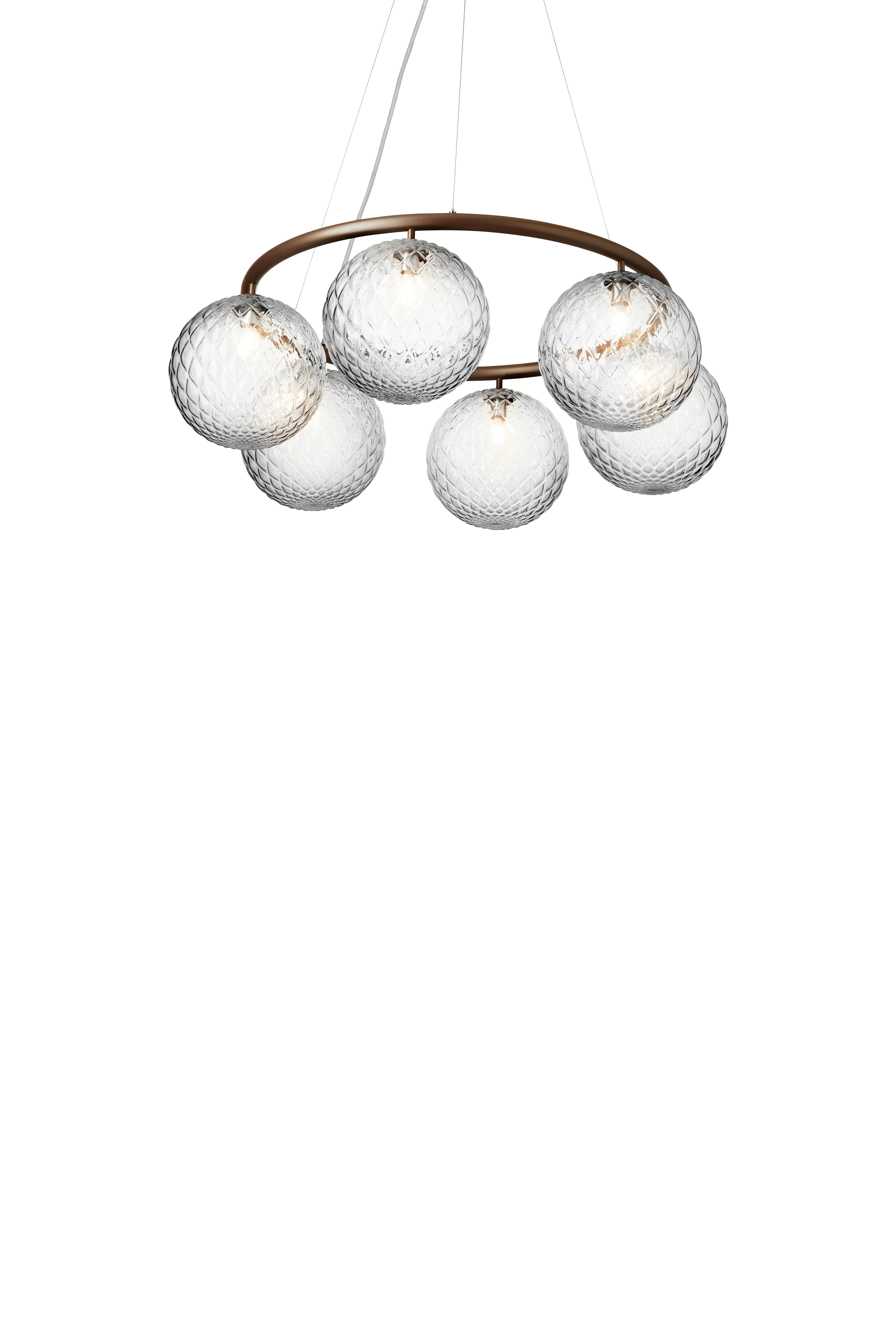 Lampa wisząca MIIRA 6 CIRCULAR ciemnobrązowy z transparentnym szkłem - Image 4