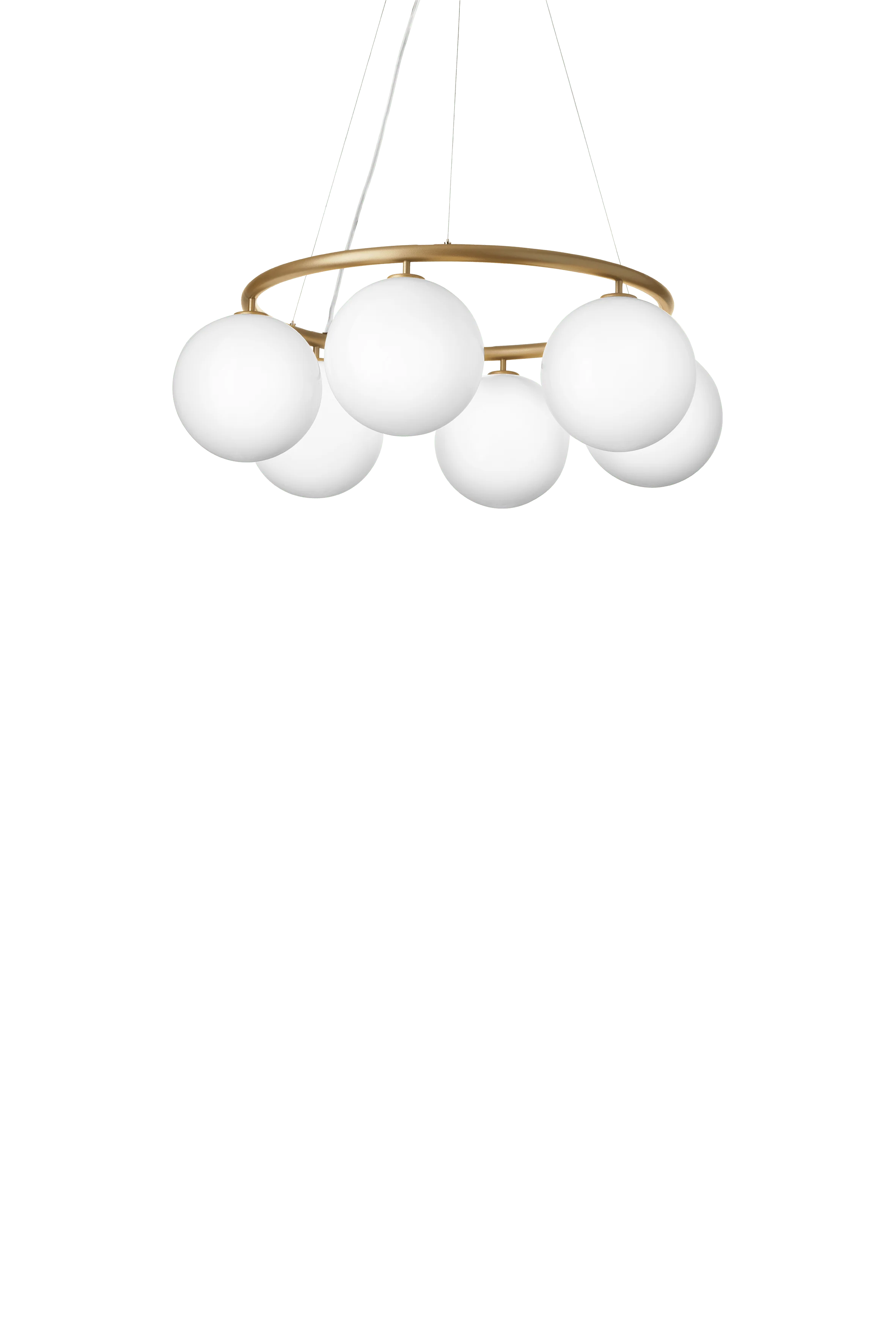Lampa wisząca MIIRA 6 CIRCULAR mosiężny z opalowym szkłem - Image 7